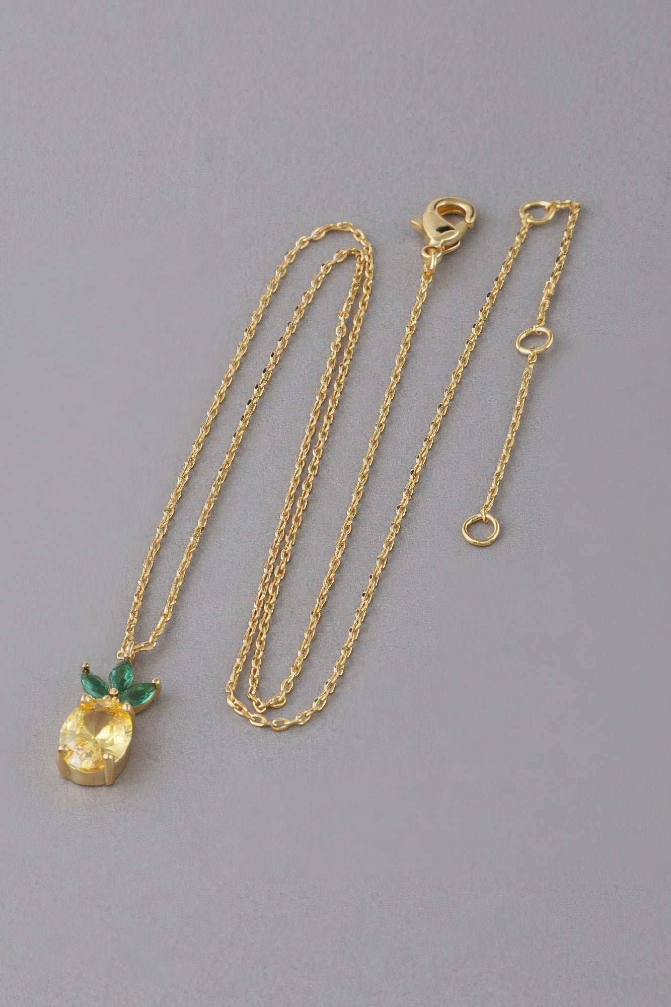 Tropical Pineapple Pendant Necklace