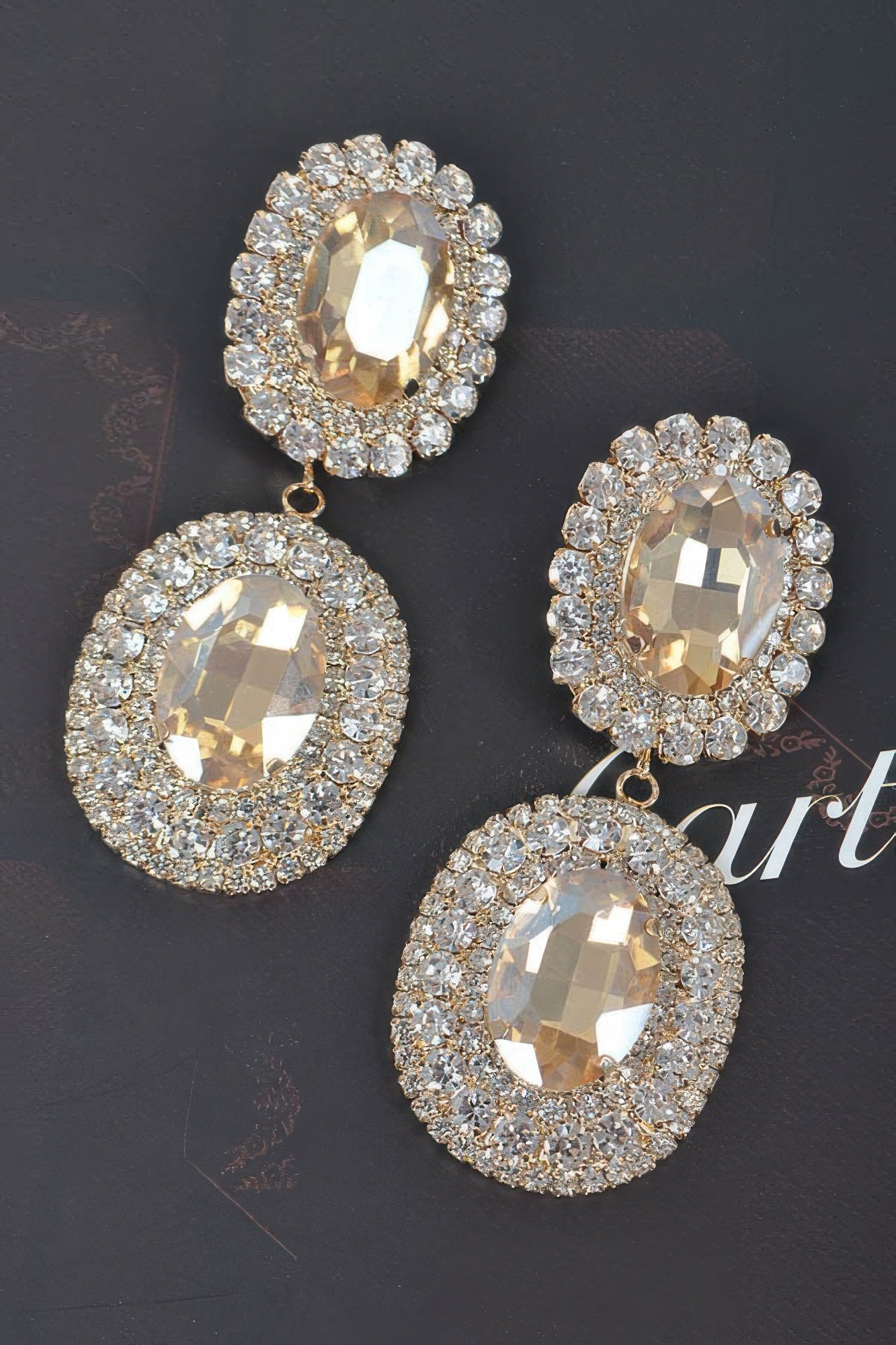 Big Oval Rhinestone Earring