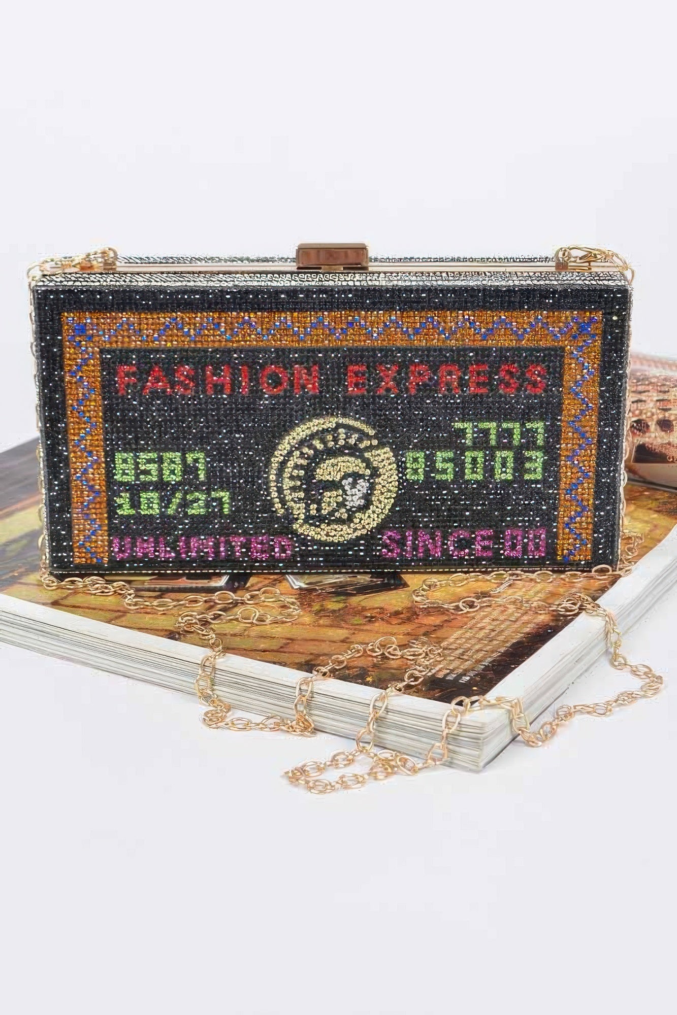 Rhinestone Credit Card Clutch