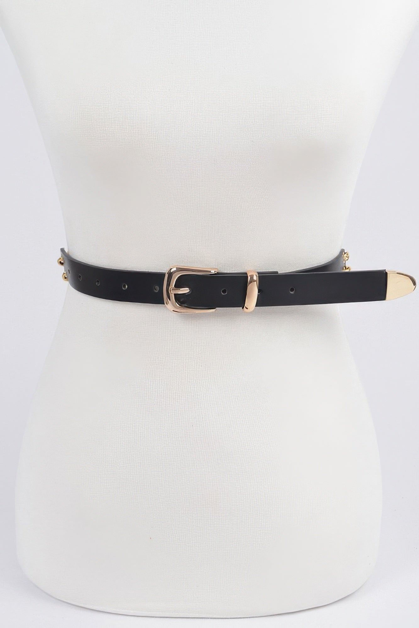 Chain Faux Leather Belt