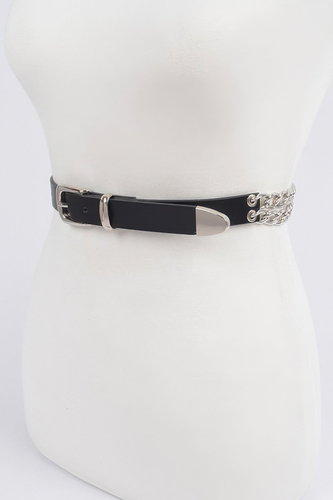 Chain Faux Leather Belt