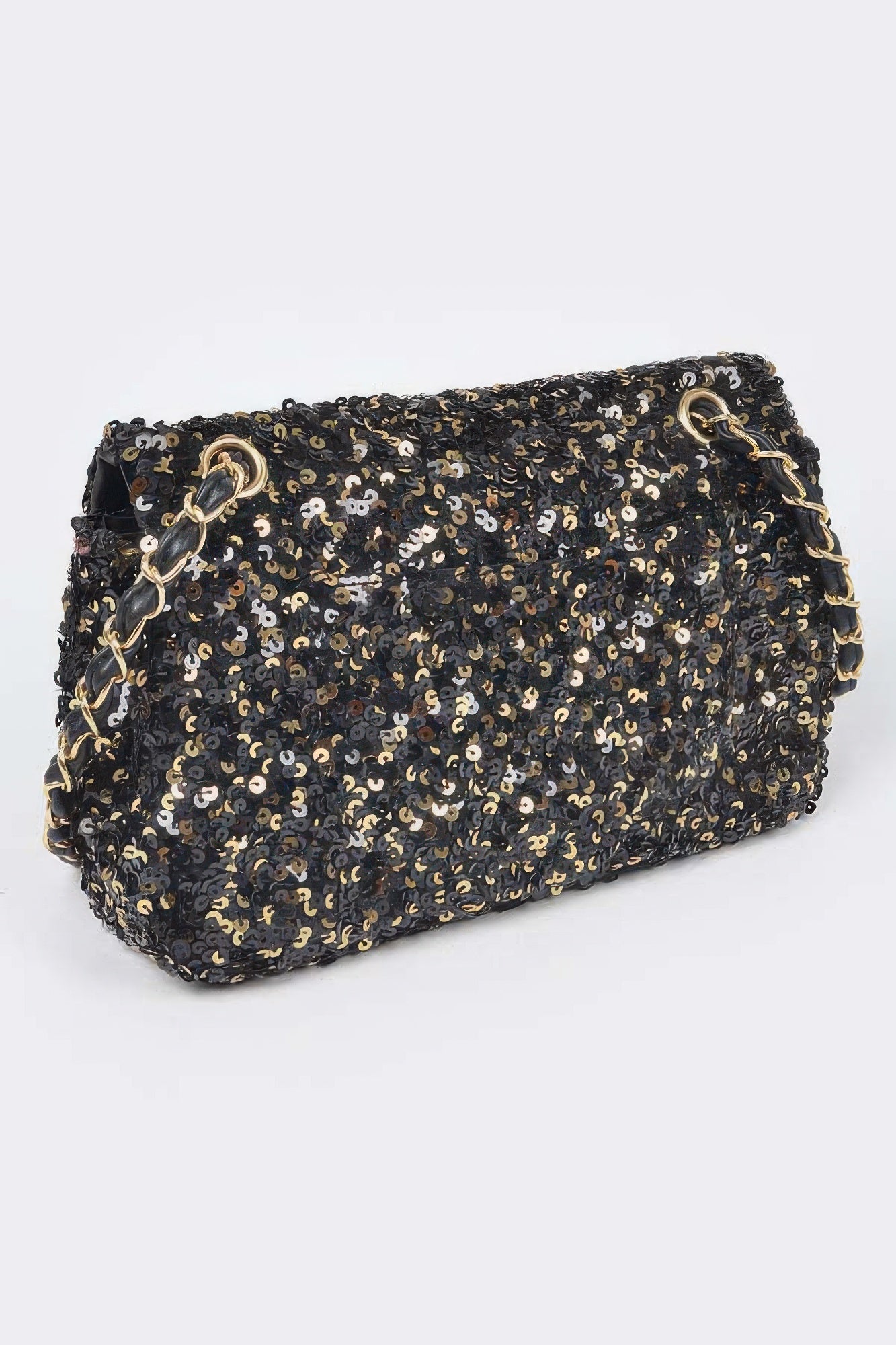 Sequins Flap Shoulder Bag