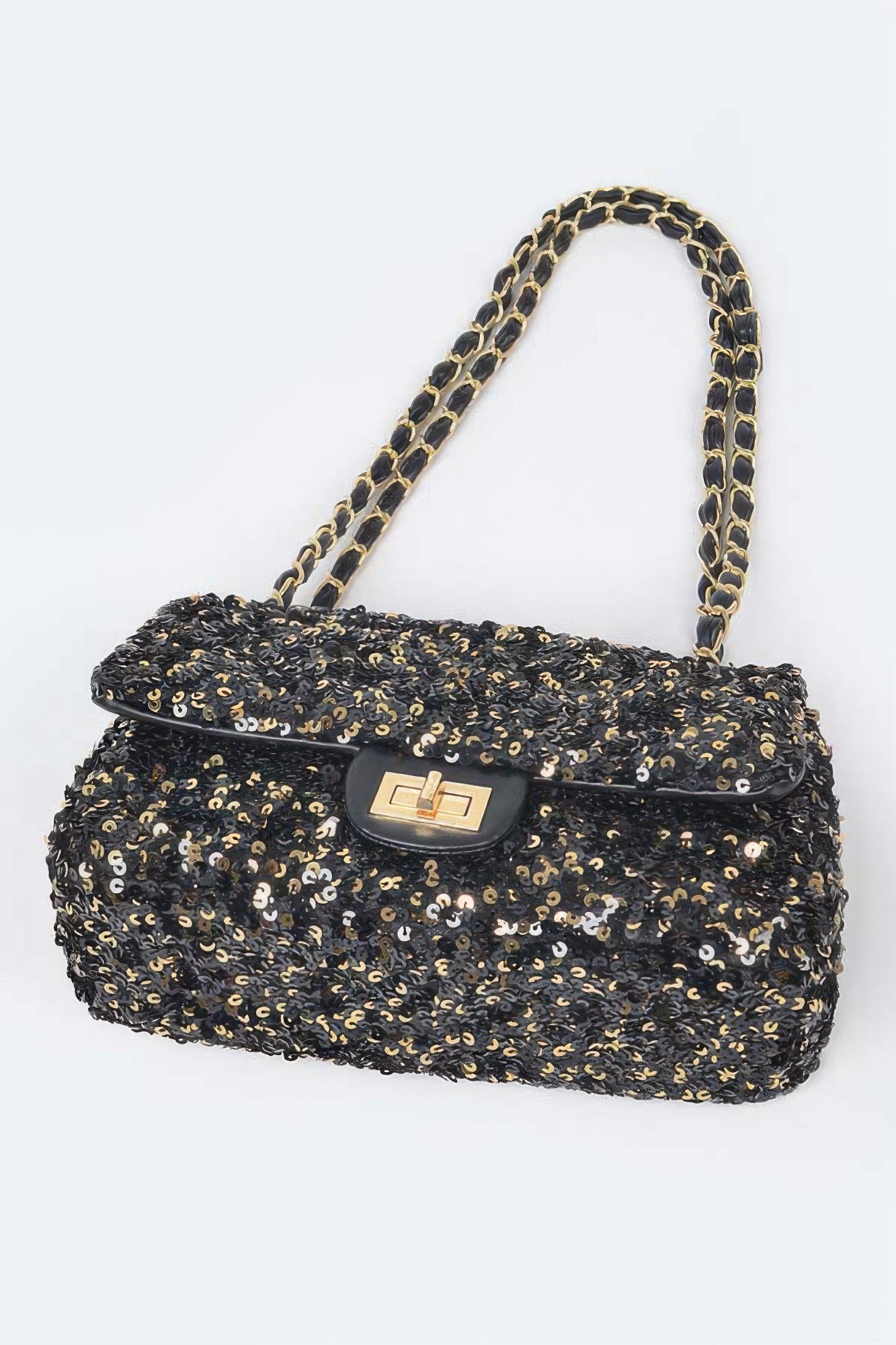 Sequins Flap Shoulder Bag