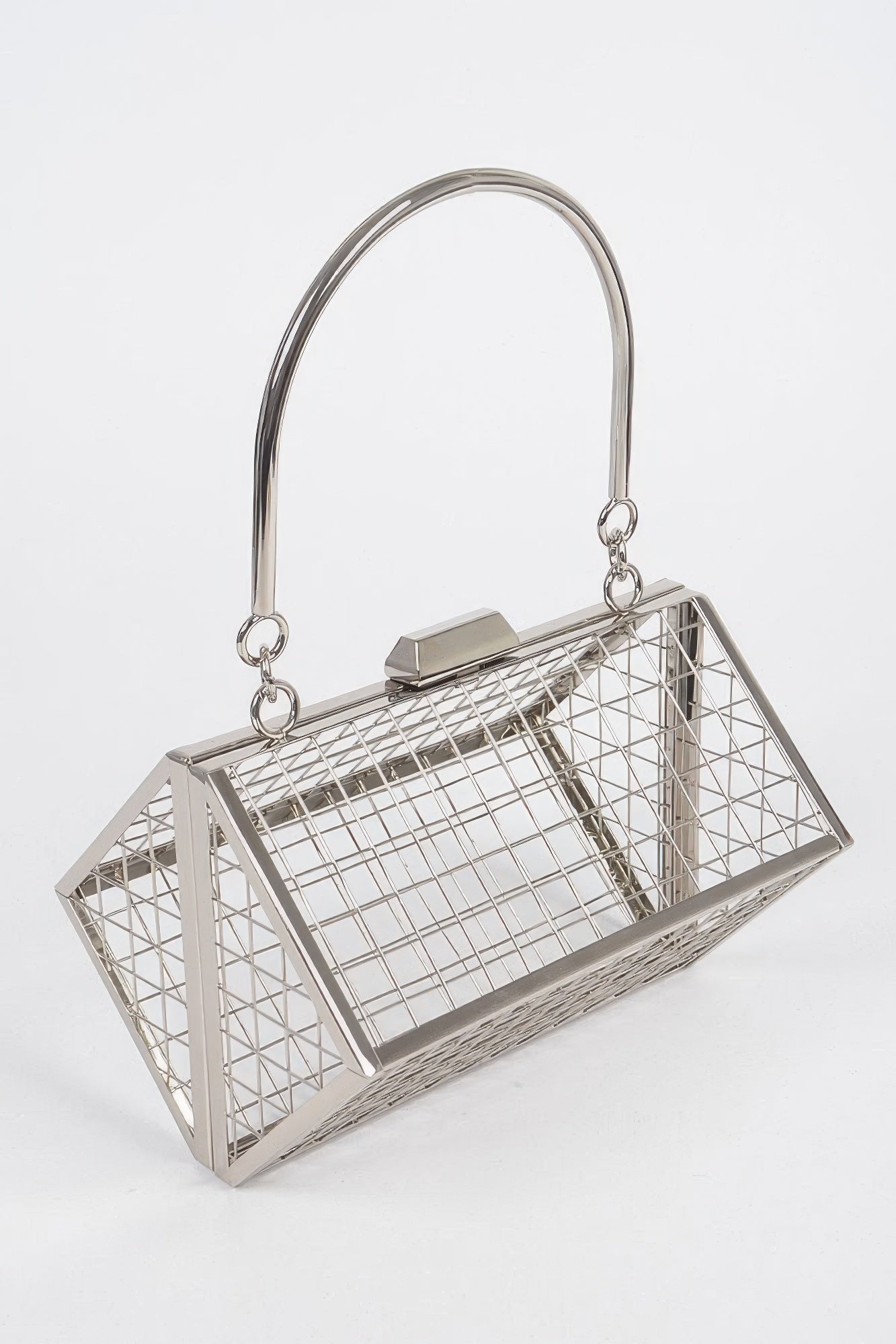 Metal Wire Cube Clutch