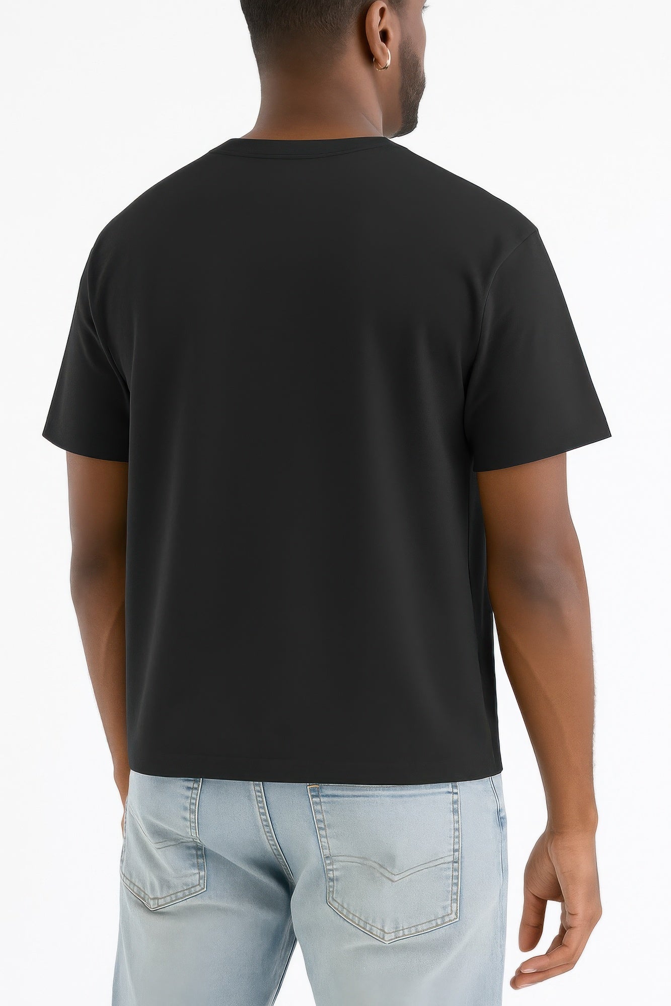 Men's Premium Short Sleeve Round Neck Basic Crop Top