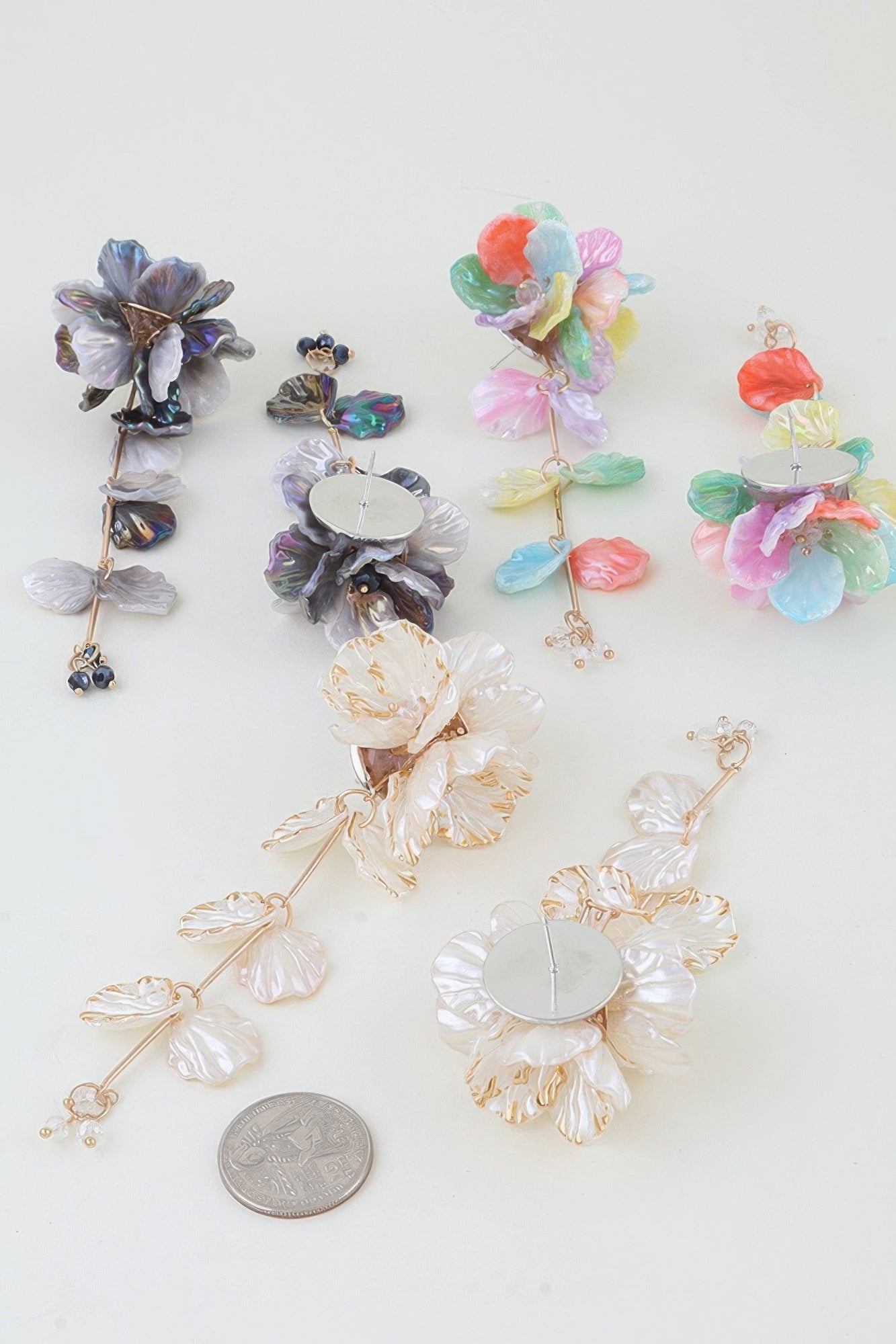 Multi Petal Drop Earrings