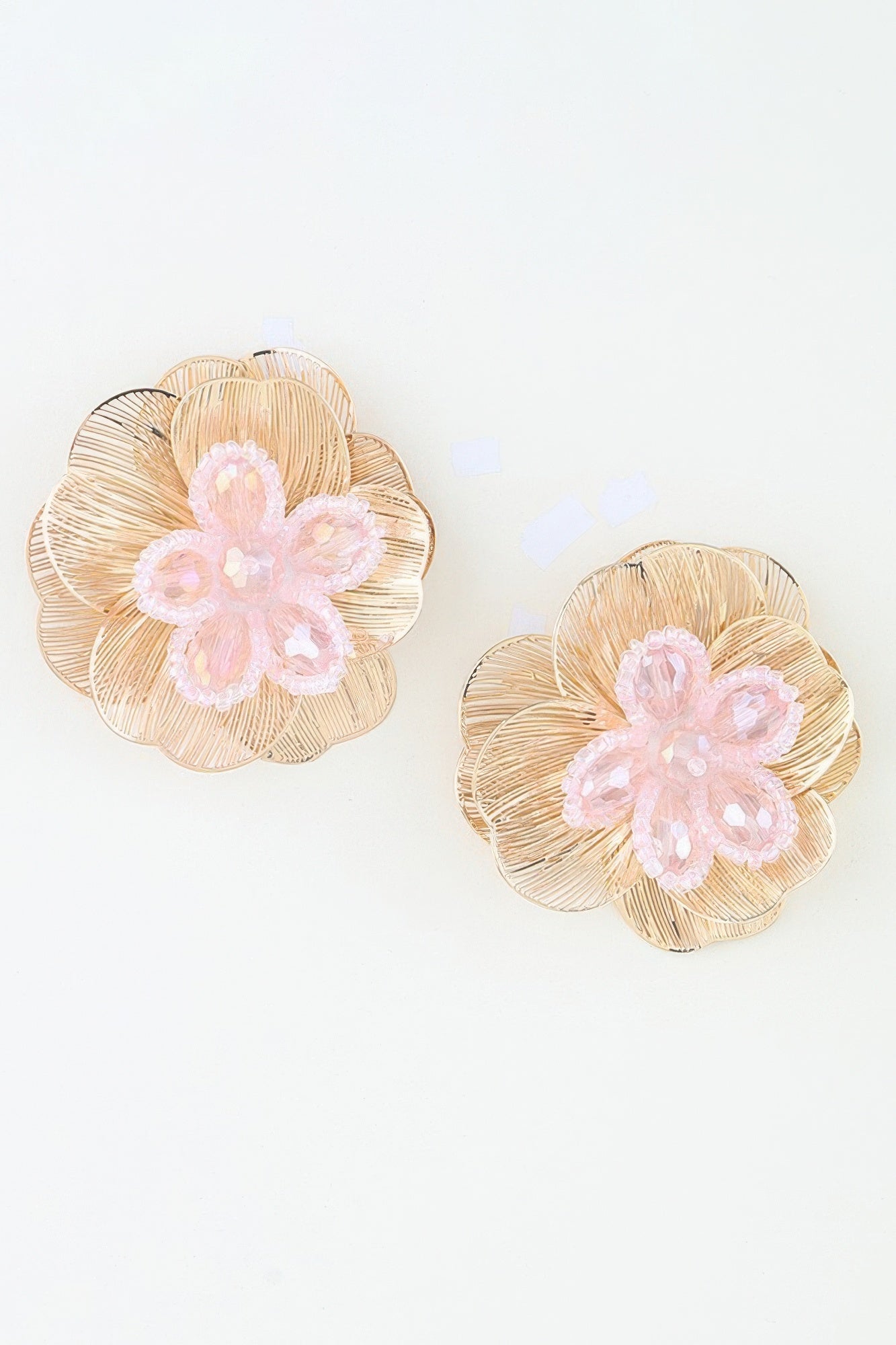 Crystal Beaded Blossom Earrings