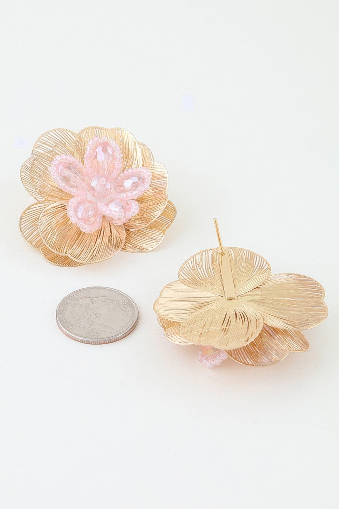 Crystal Beaded Blossom Earrings