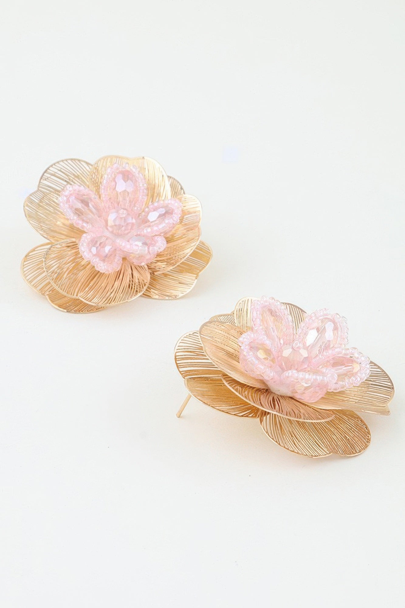 Crystal Beaded Blossom Earrings