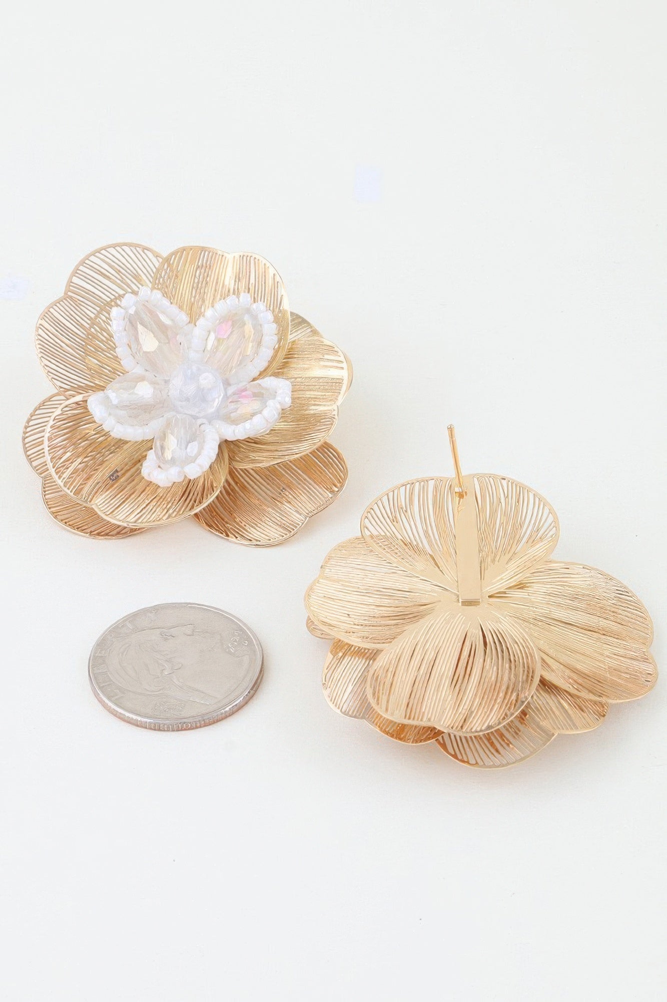 Crystal Beaded Blossom Earrings