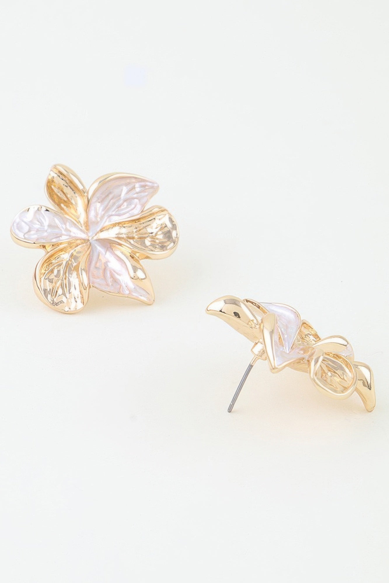 Modern Polished Blooming Flower Earrings