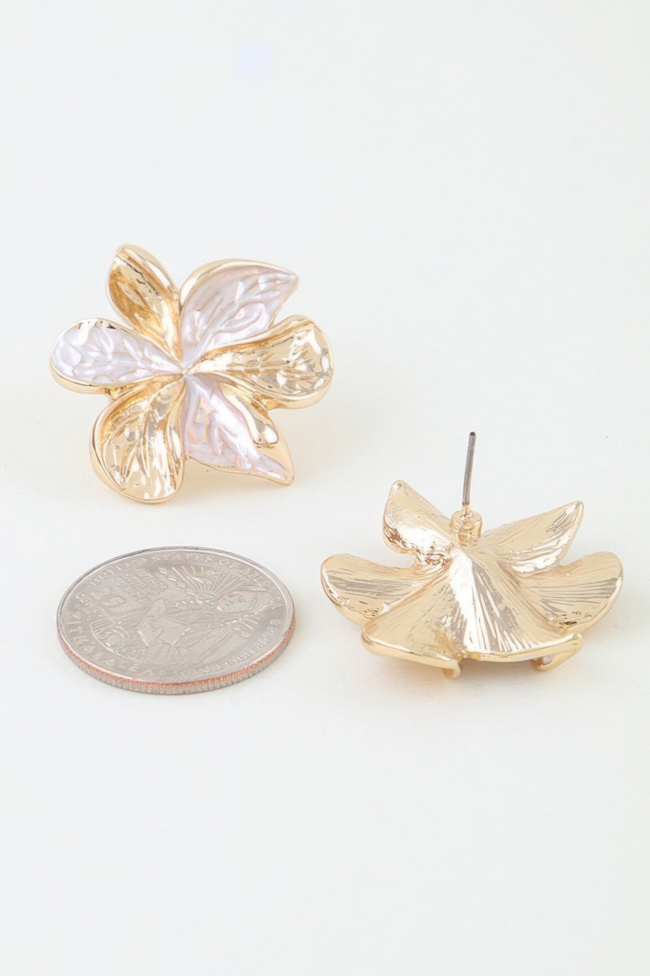 Modern Polished Blooming Flower Earrings