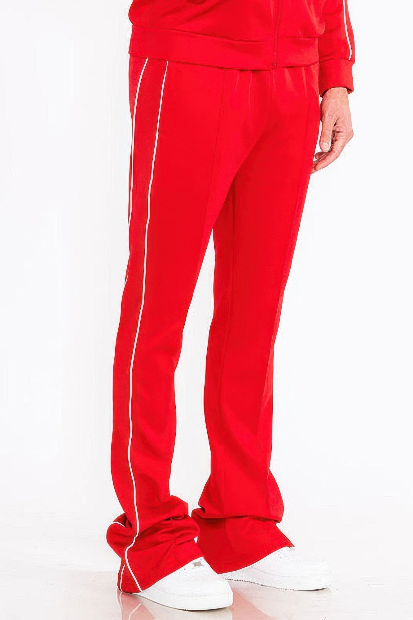 Mens Side Pipe Stacked Flare Pants
