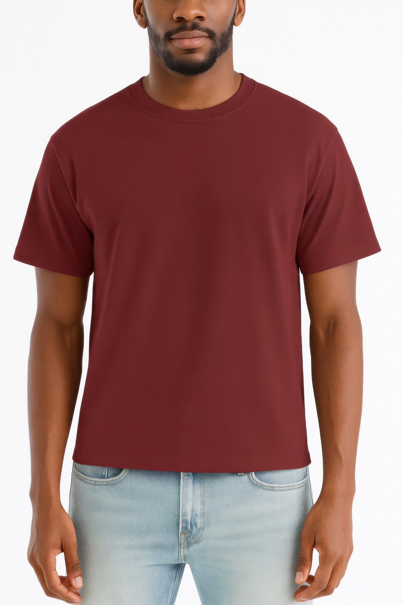 Mens Cropped Cotton Tshirt