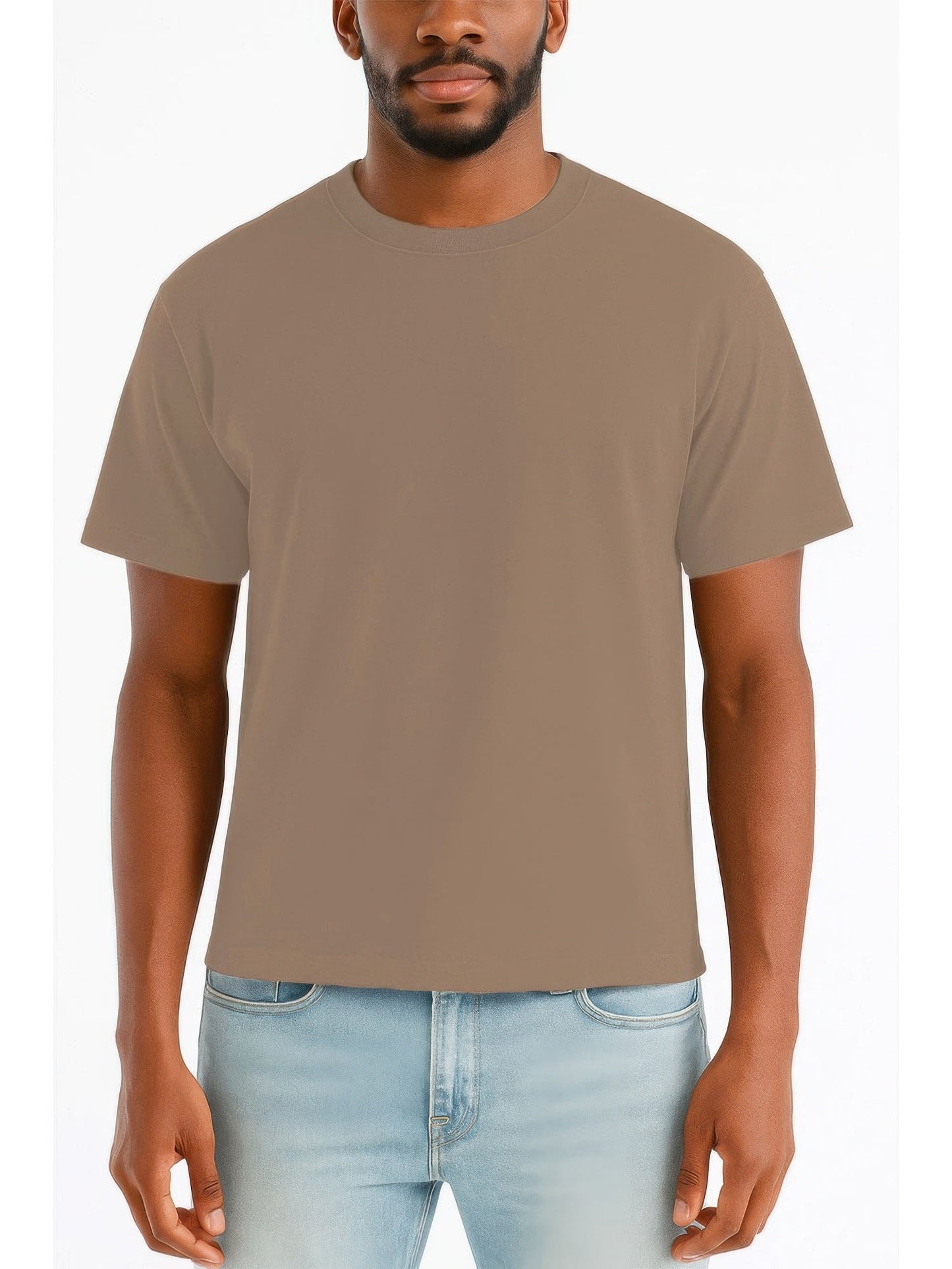 Mens Cropped Cotton Tshirt