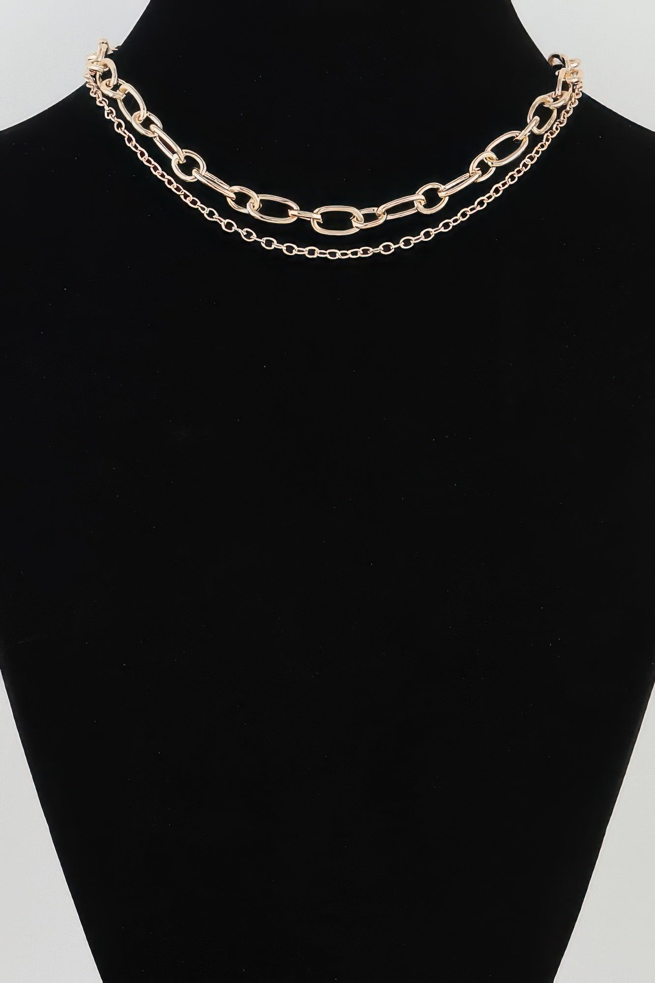 Double Polished Link Chain Choker Necklace