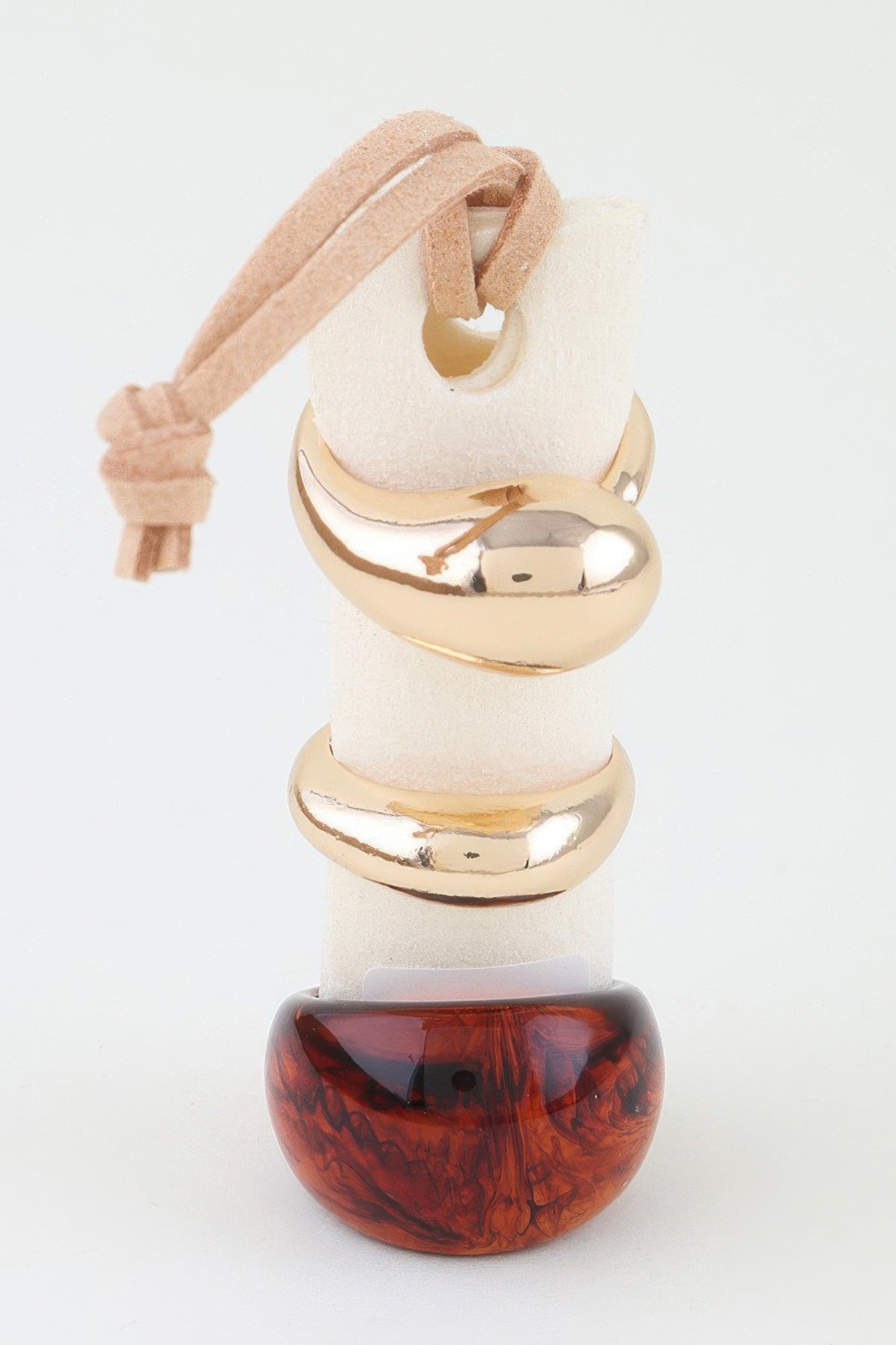Modern Polished Marble Stone Rings Set
