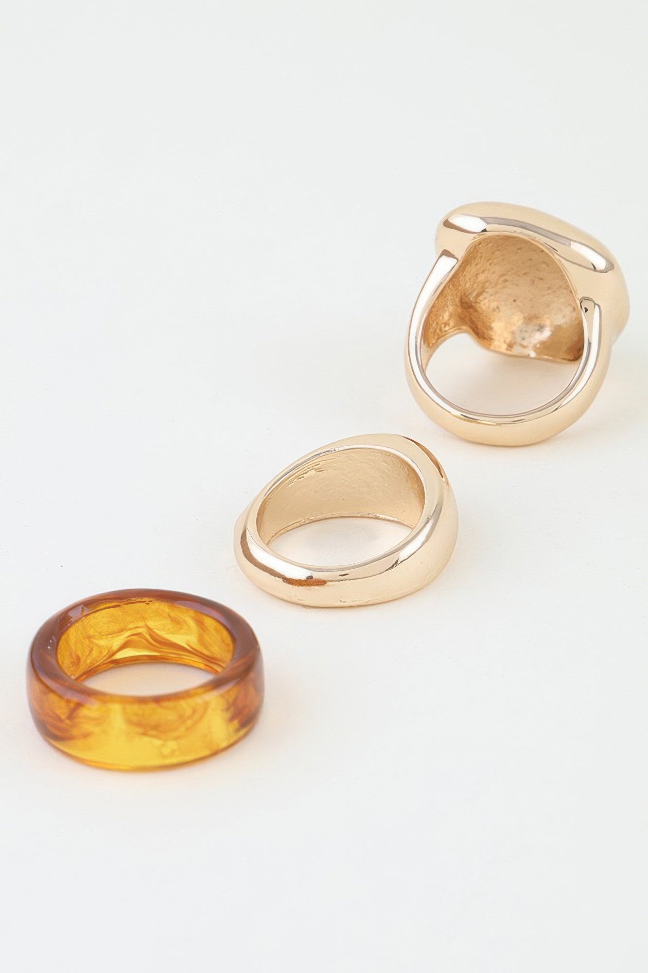 Modern Triple Band Statement Rings Set