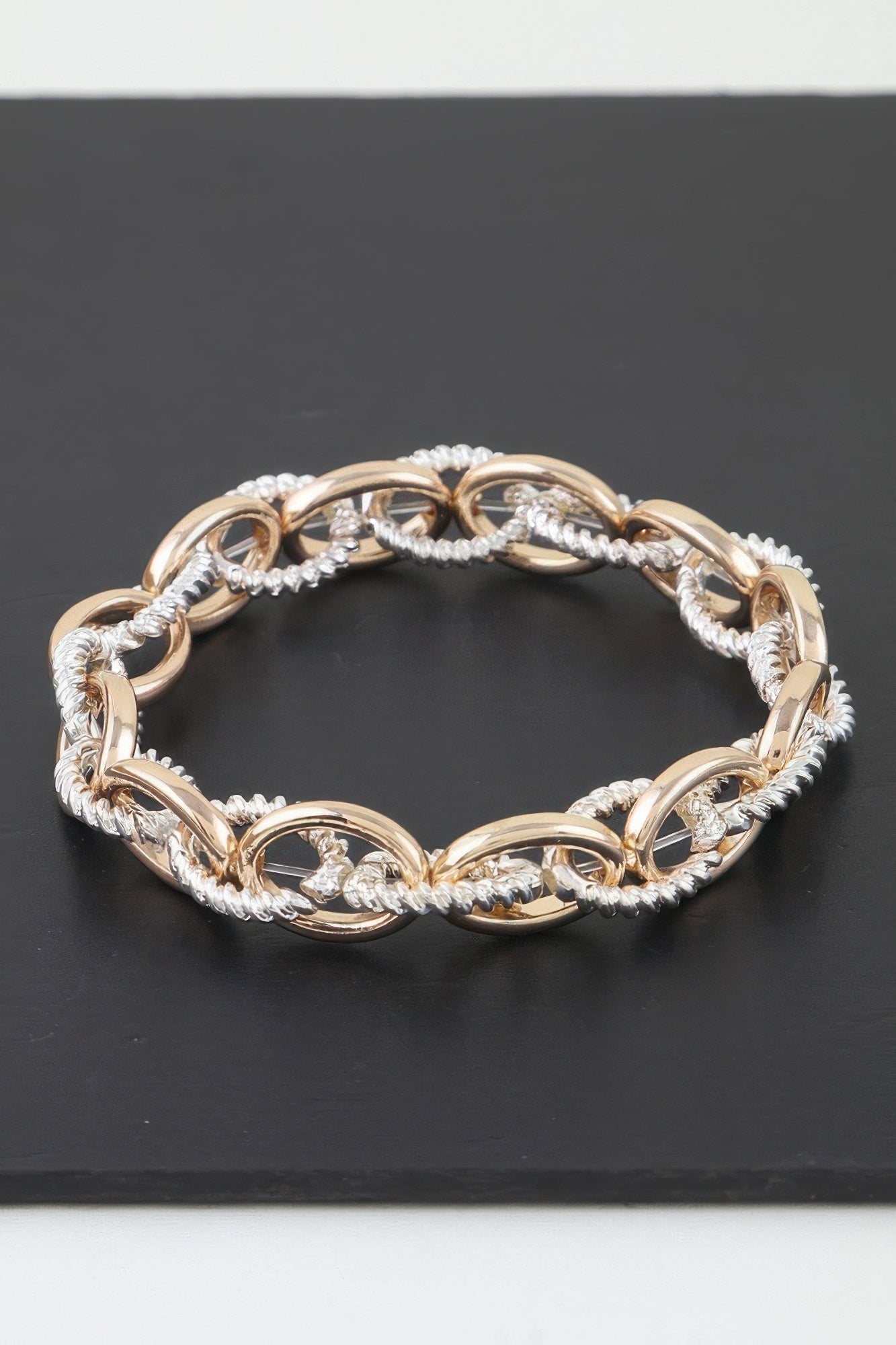 Multi Intertwined Twisted Chain Bracelet