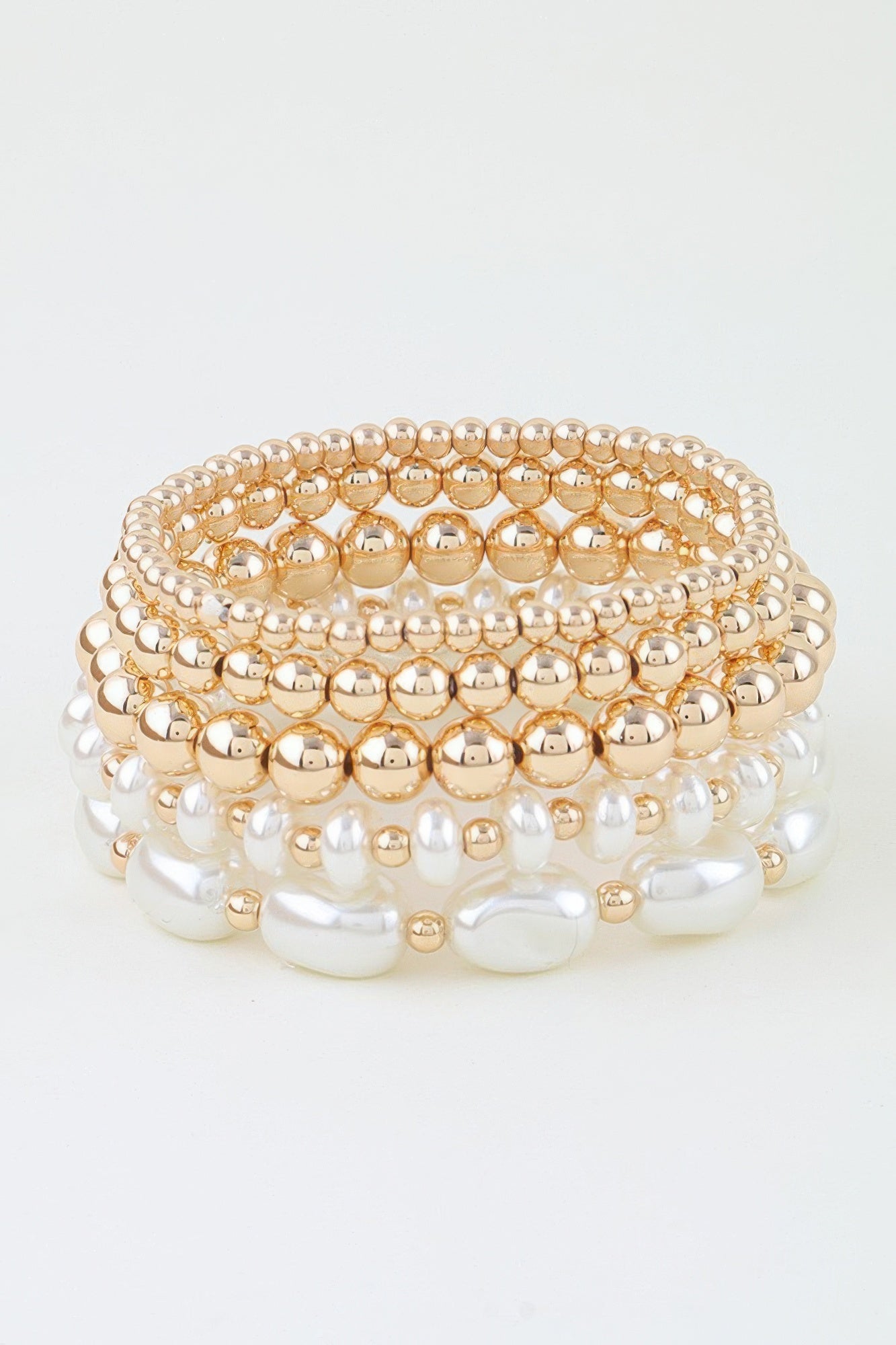 Multi Polished Stone Beaded Bracelet