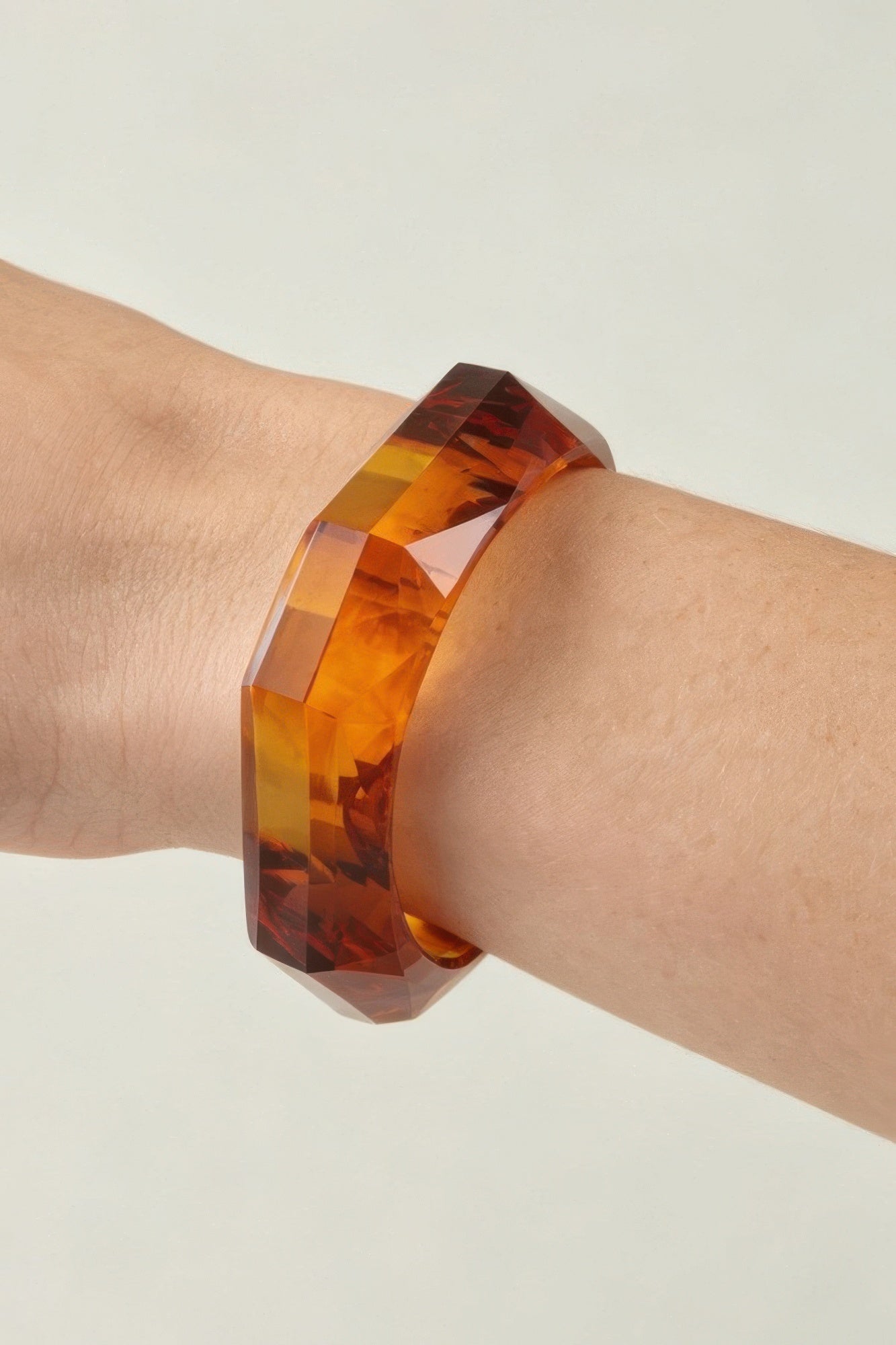Geometric Crystal Stone Cuff Bracelet