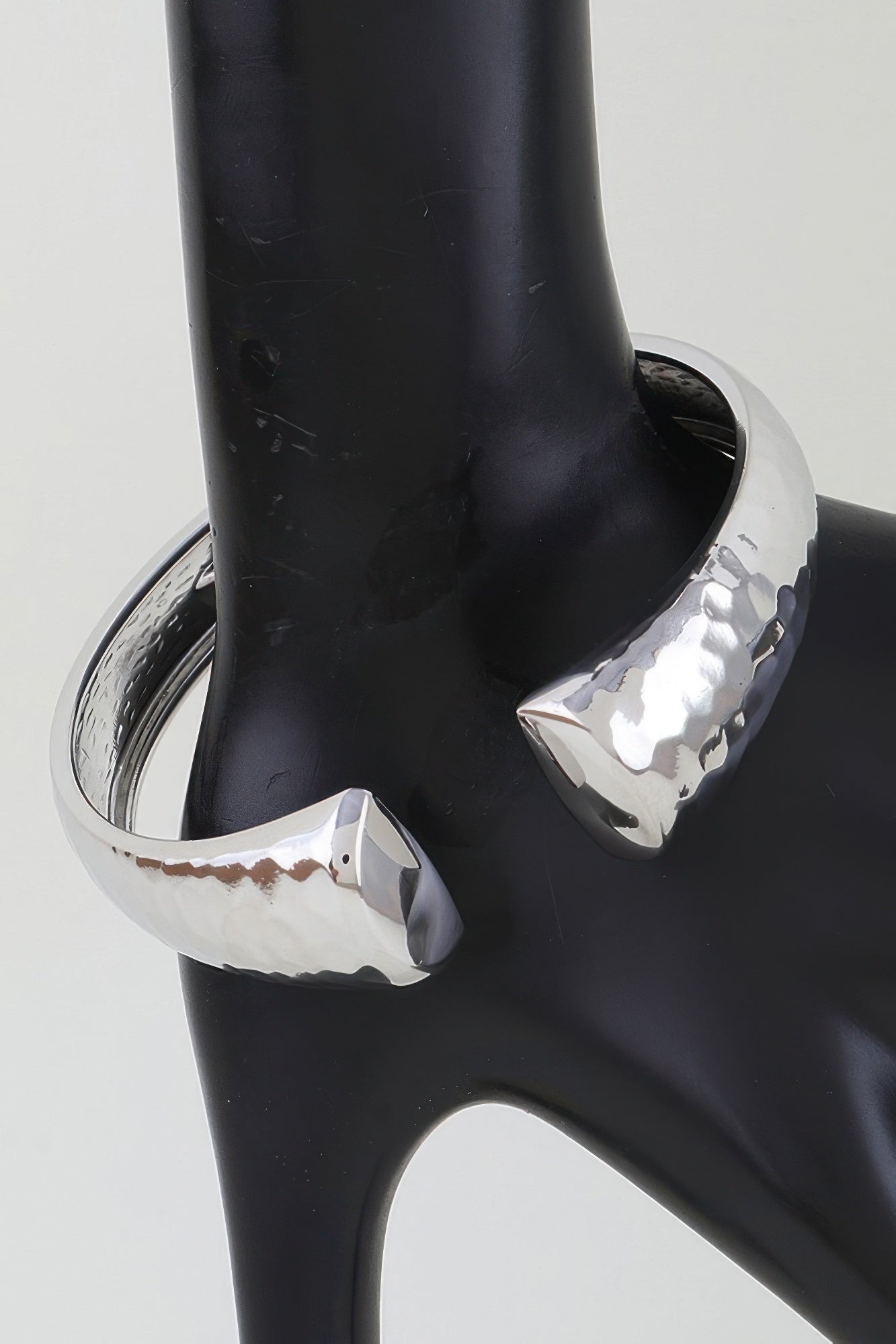 Hammered Open Clasp Cuff Bracelet