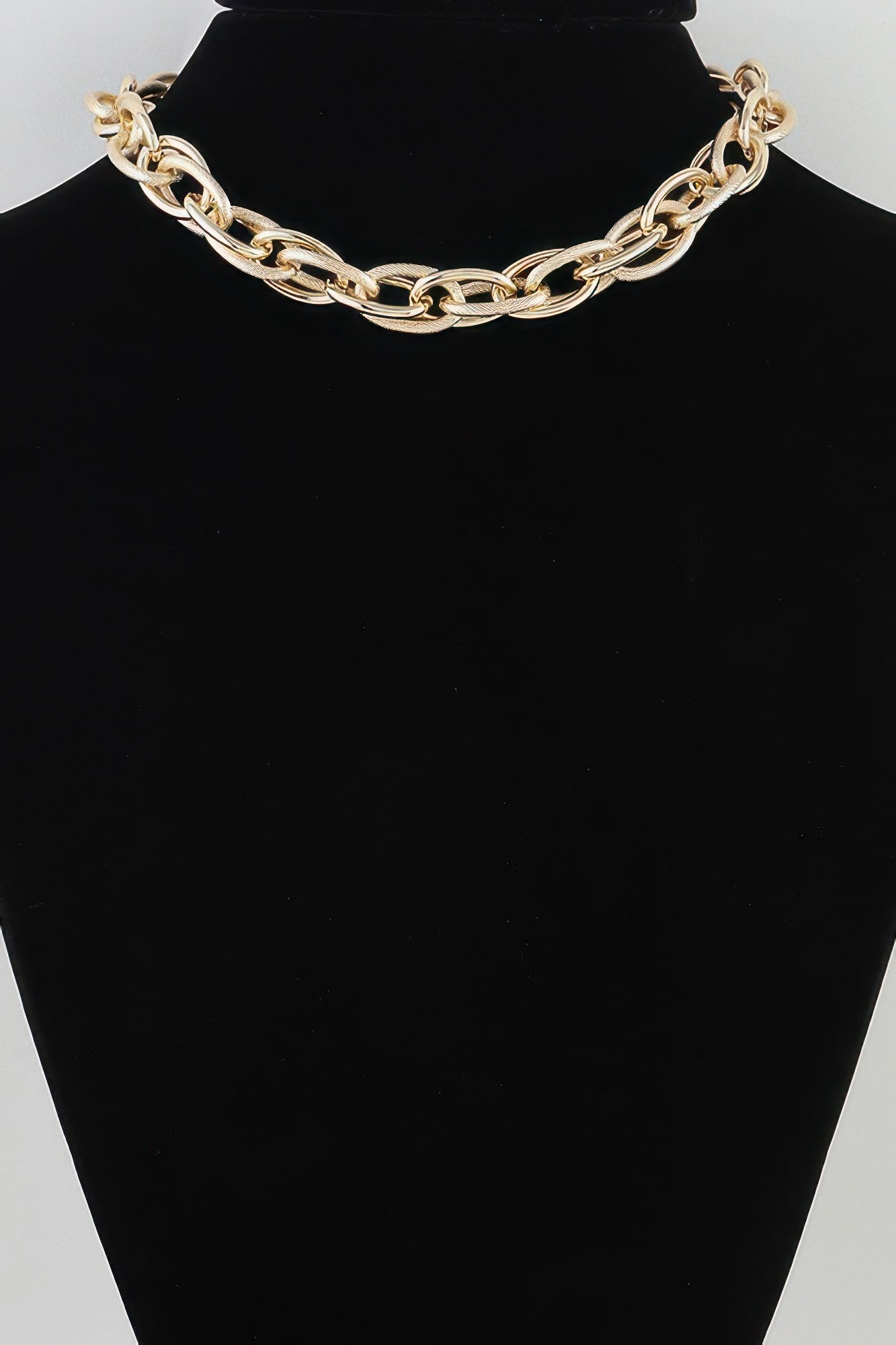 Double Polished Link Chain Choker Necklace