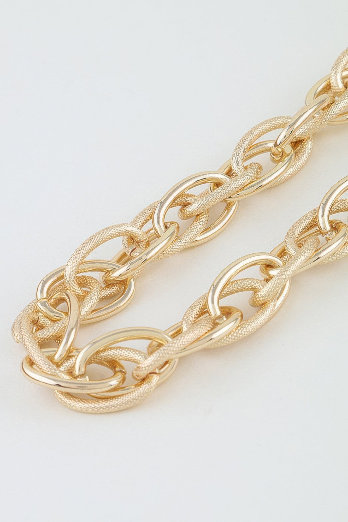 Double Polished Link Chain Choker Necklace
