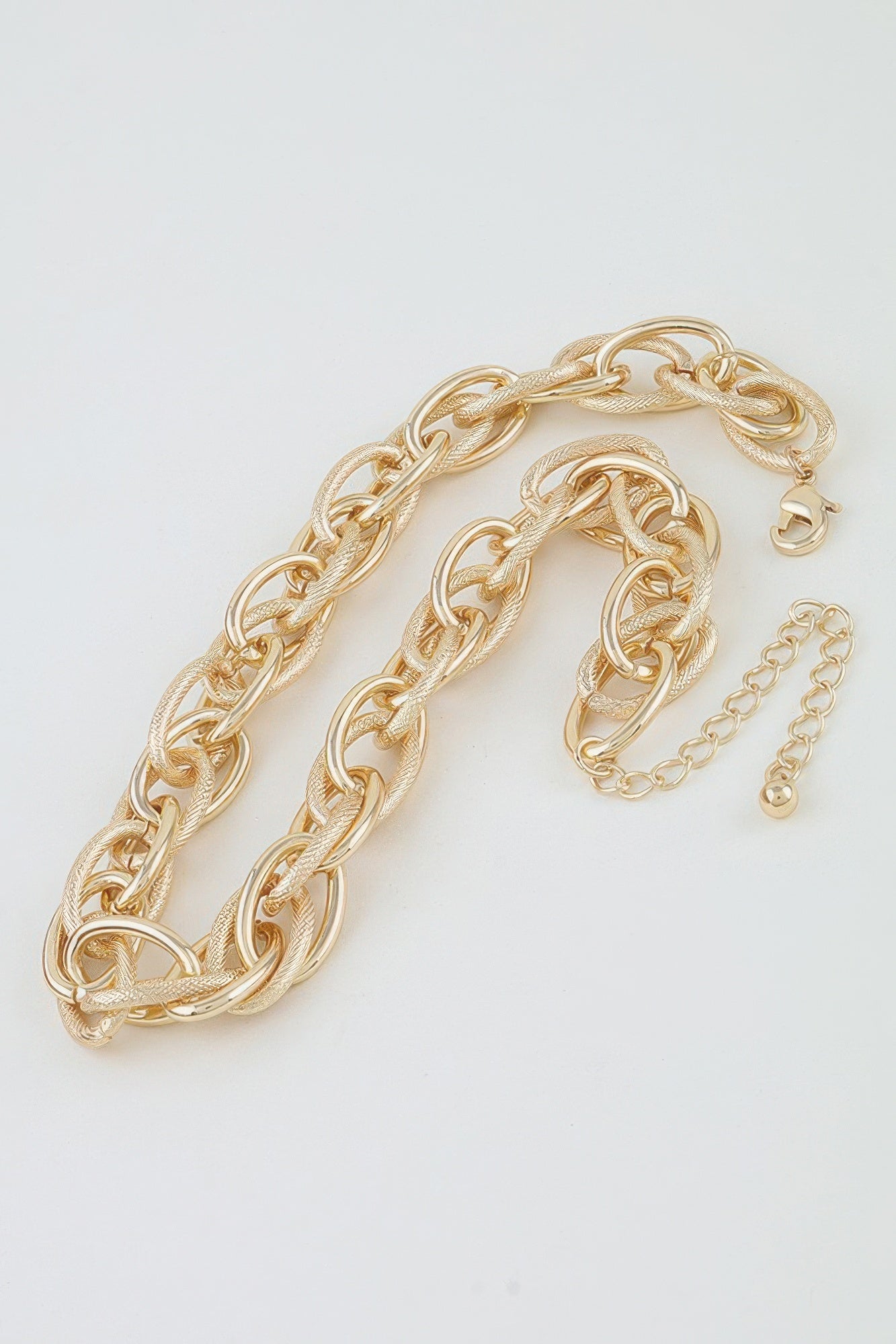 Double Polished Link Chain Choker Necklace