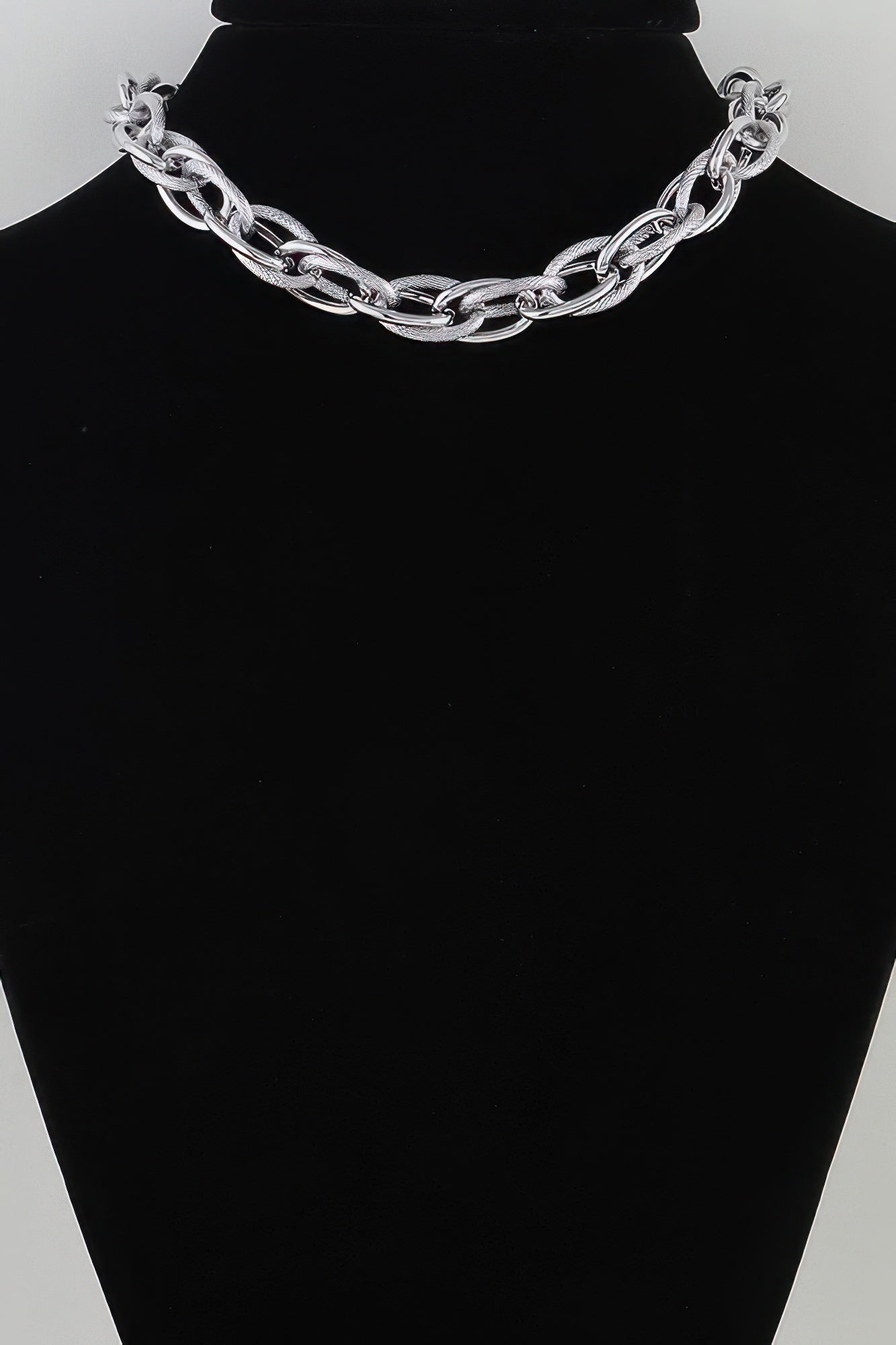 Double Polished Link Chain Choker Necklace