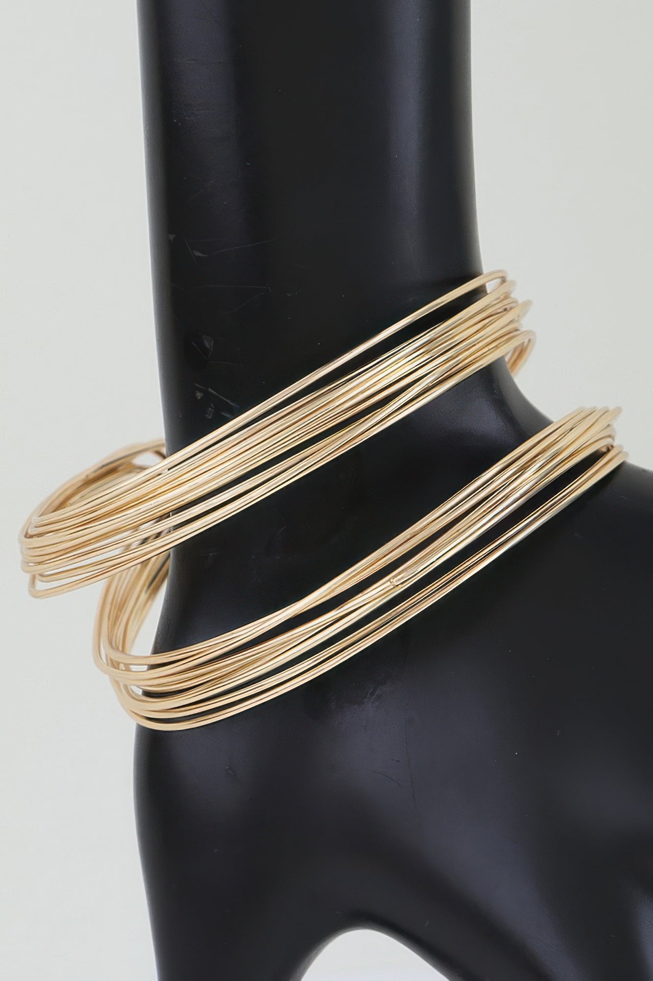 Sculptural Multi Wire Open Cuff Bracelet