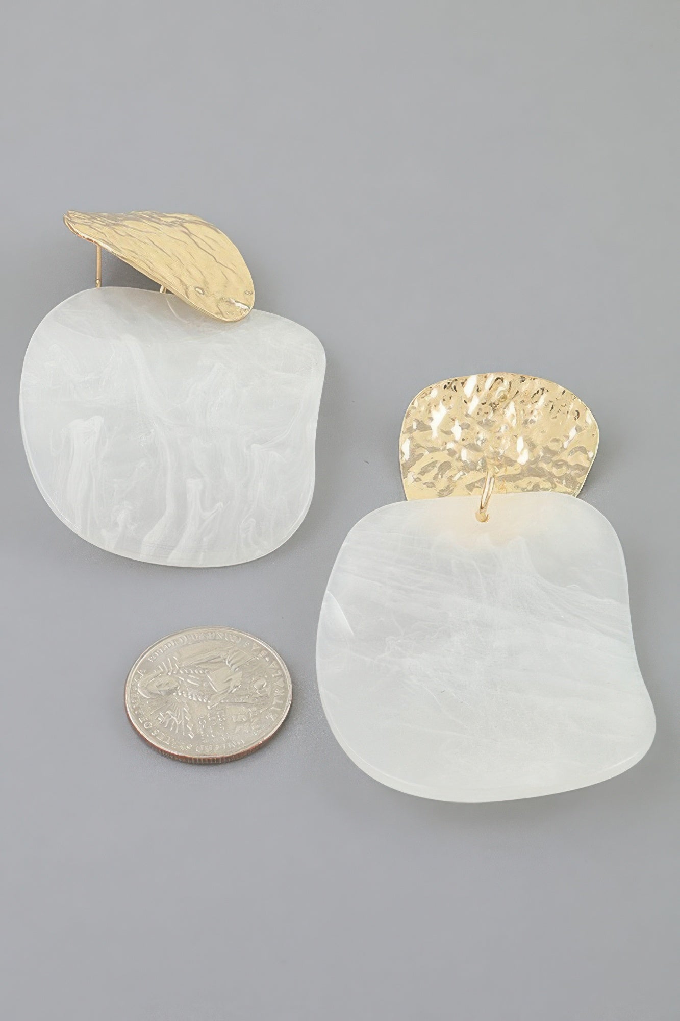 Modern Marble Stone Fashion Earrings
