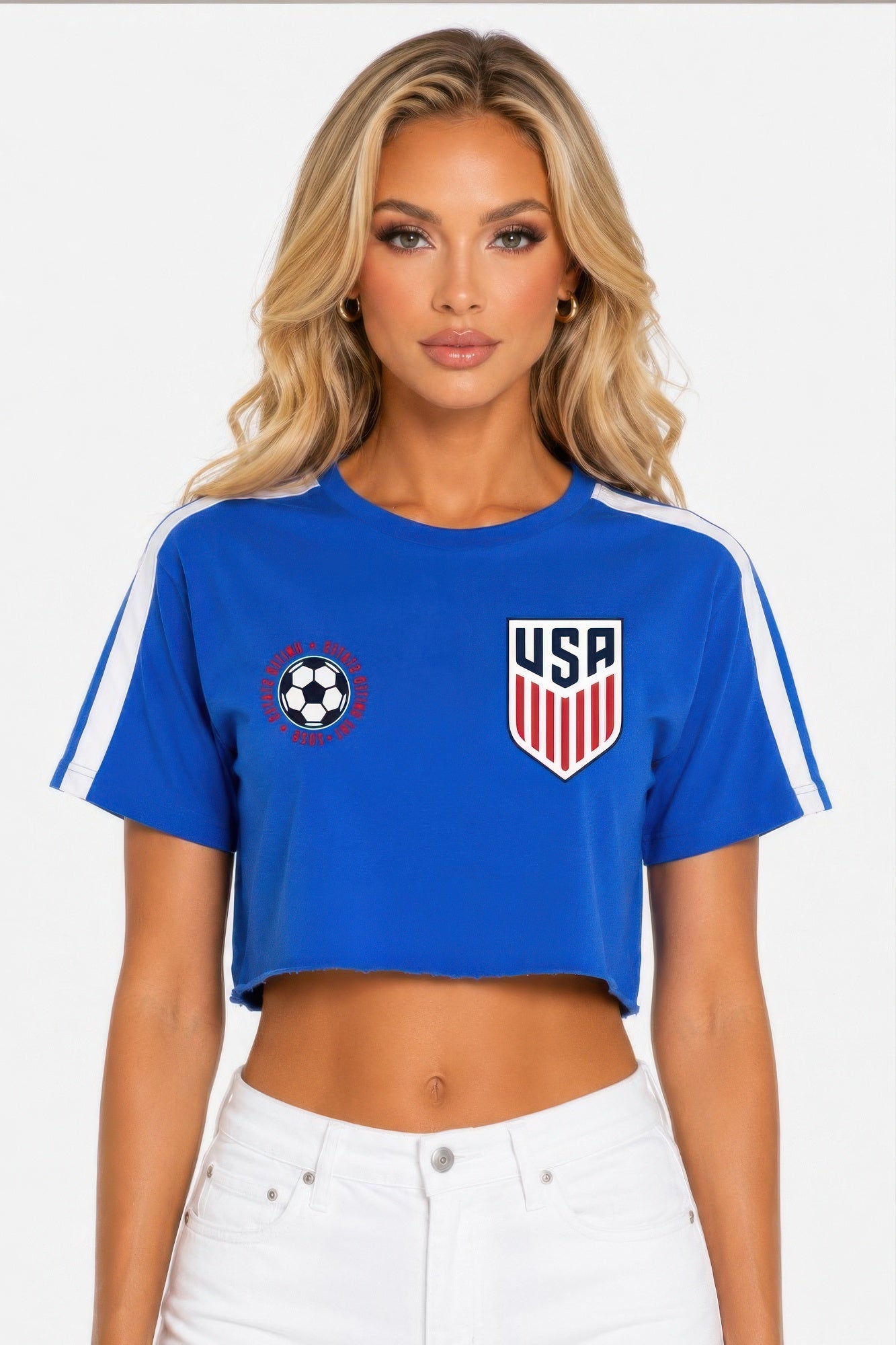 Short Sleeve Cotton Usa Print Shirt