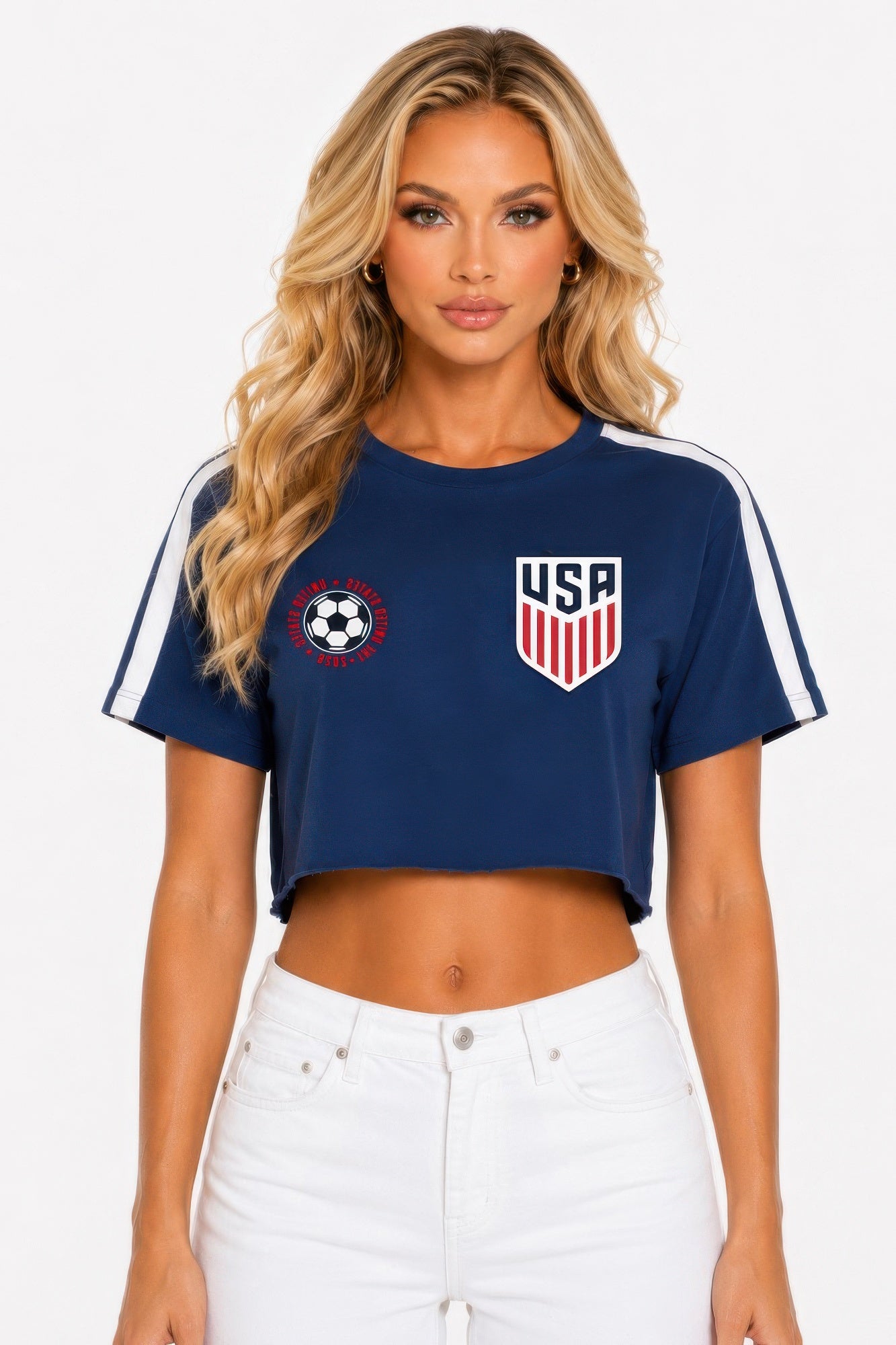 Short Sleeve Cotton Usa Print Shirt