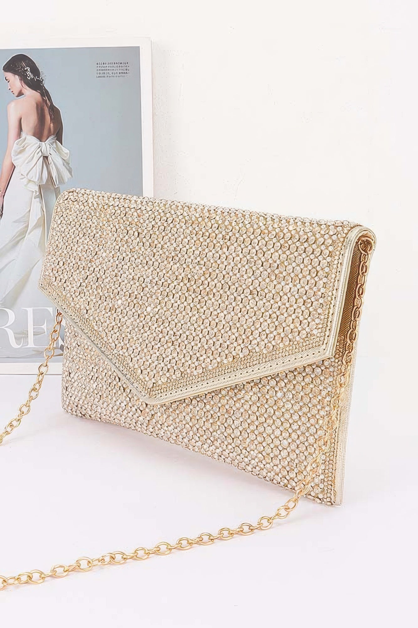 Rhinestone Envelope Party Clutch