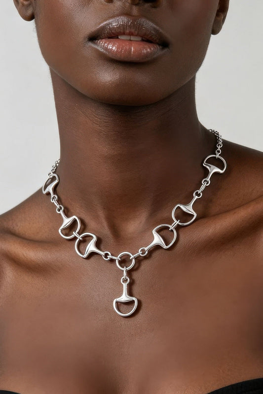Beaded Heart Mariner Chain Necklace