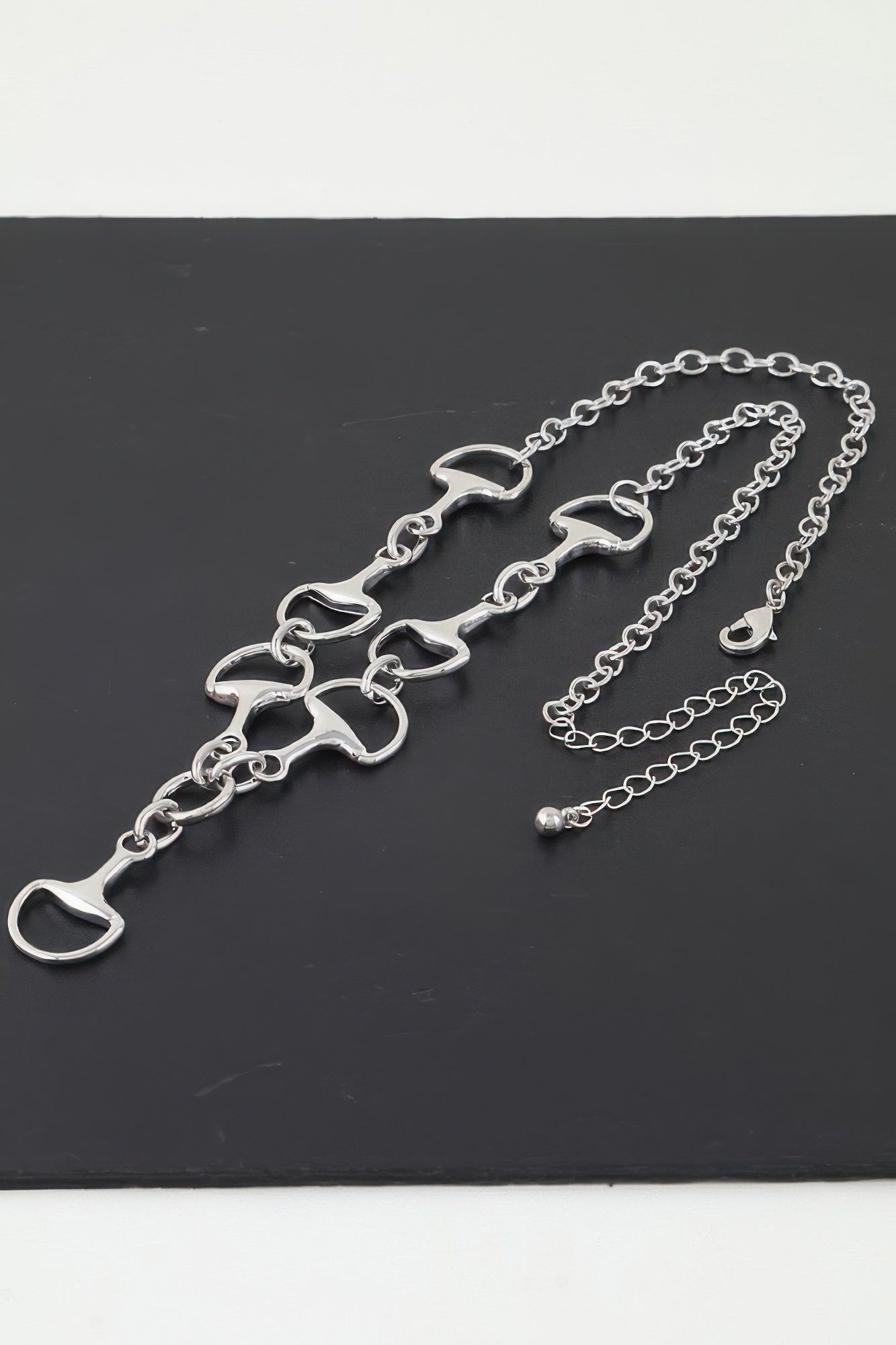 Beaded Heart Mariner Chain Necklace