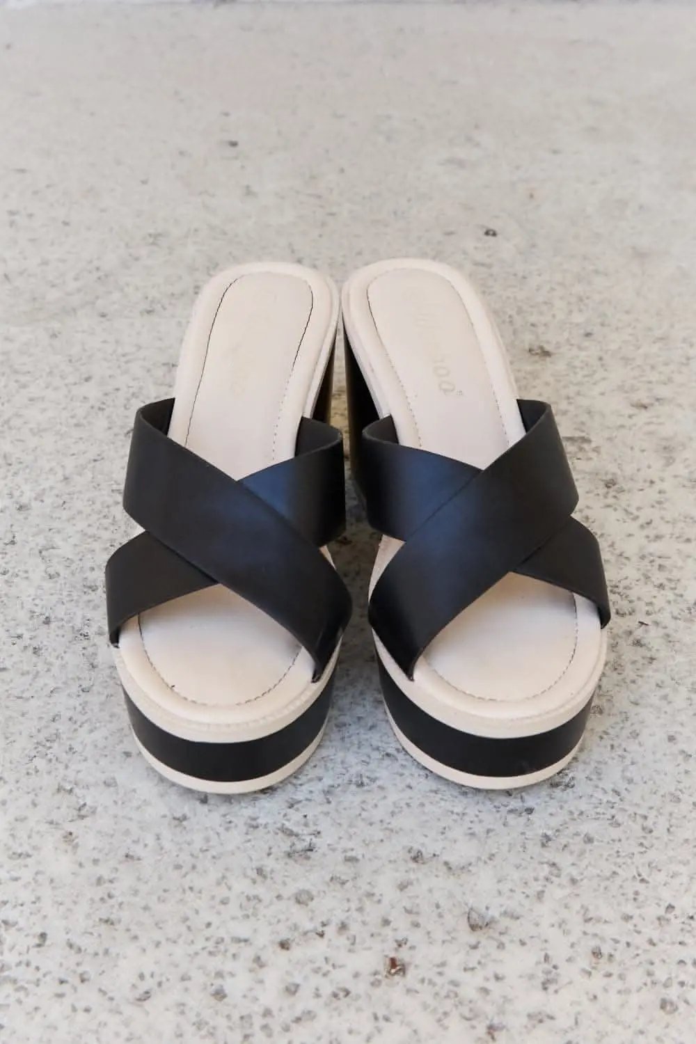 Trendsi Black Platform Sandals Women's Casual Shoes Comfortable Weeboo