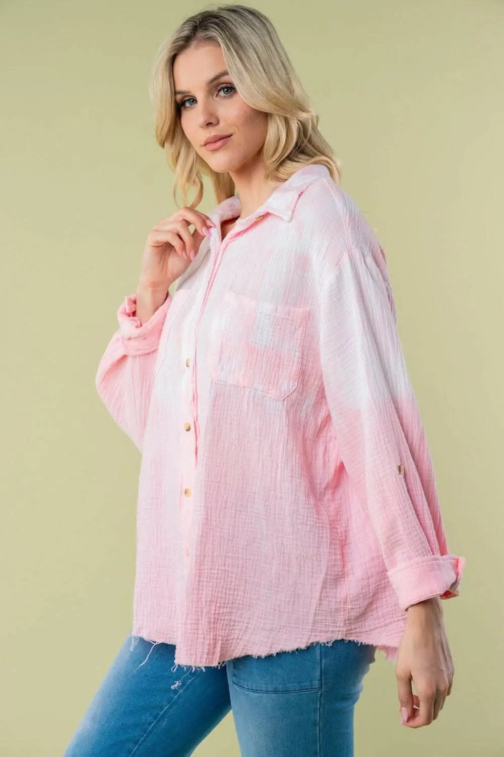 Accessories Trendsi White Birch Tie Dye Women's Casual Long Sleeve Shirt - Soft & Stylish