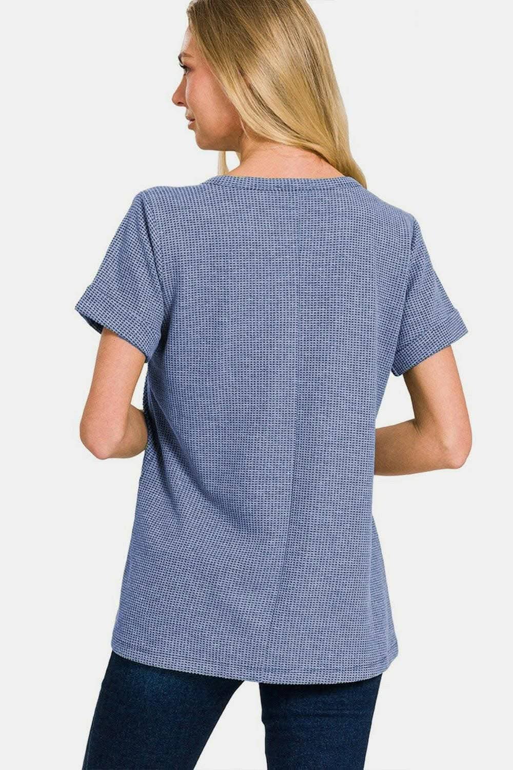 Trendsi Women's Blouse Notched Neck Casual Chic Top