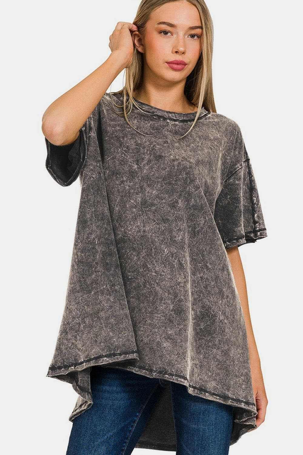 Women's Dropped Shoulder Blouse by Trendsi Zenana
