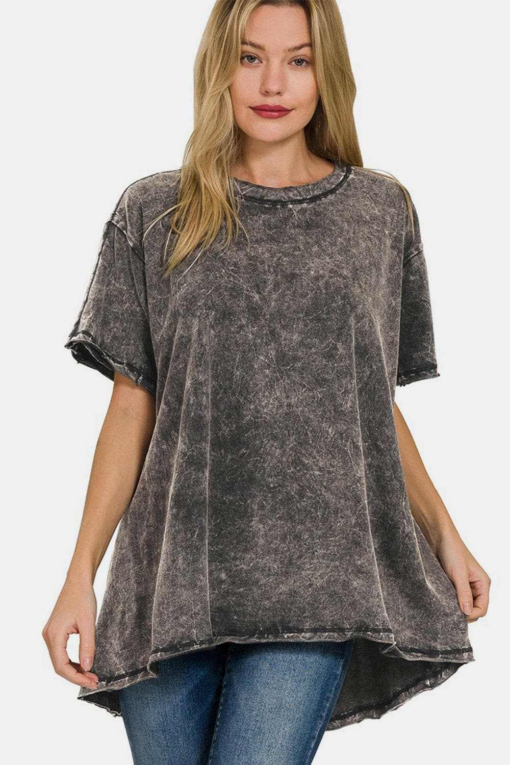 Women's Dropped Shoulder Blouse by Trendsi Zenana