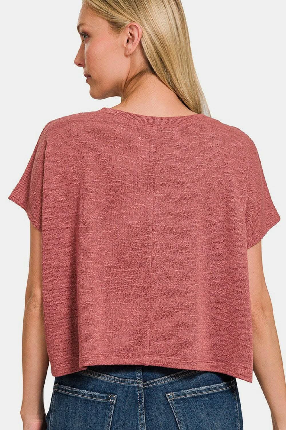 T-Shirts Trendsi just arrived - Zenana v-neck cropped t-shirt