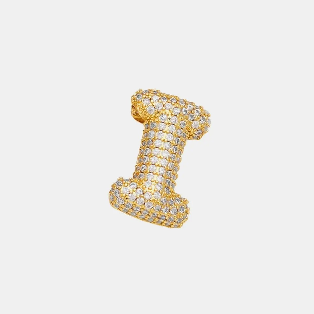 T-Shirts Trendsi Necklaces - Zircon gold letter charm pendant