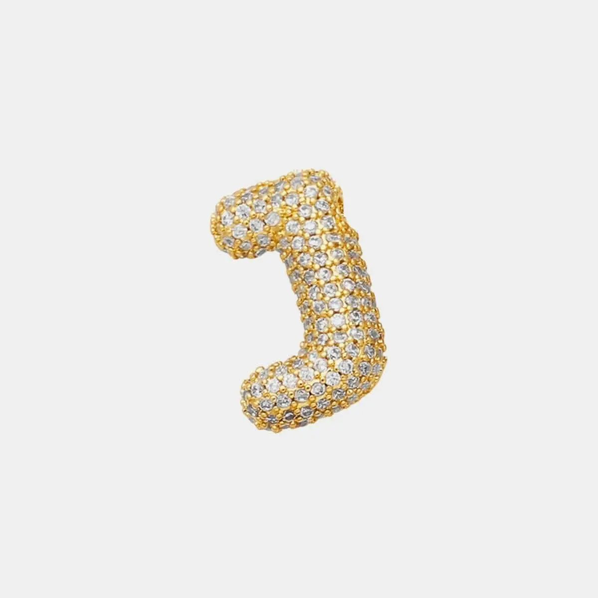 T-Shirts Trendsi Necklaces - Zircon gold letter charm pendant