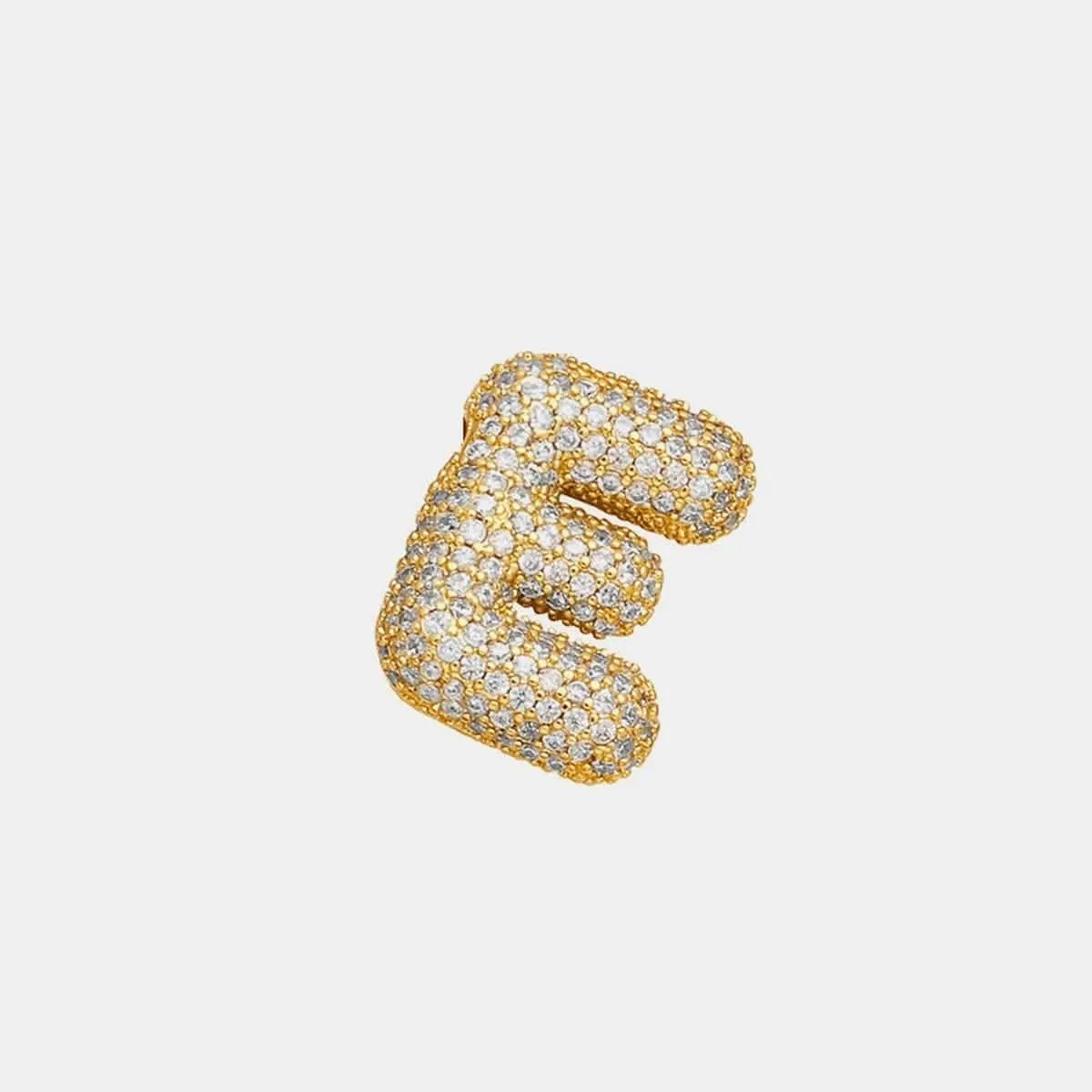 T-Shirts Trendsi Necklaces - Zircon gold letter charm pendant