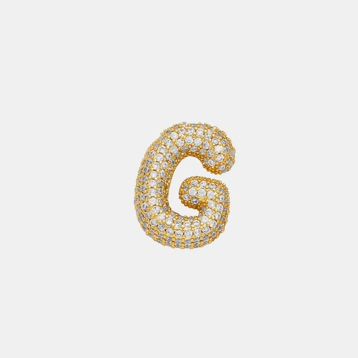 T-Shirts Trendsi Necklaces - Zircon gold letter charm pendant