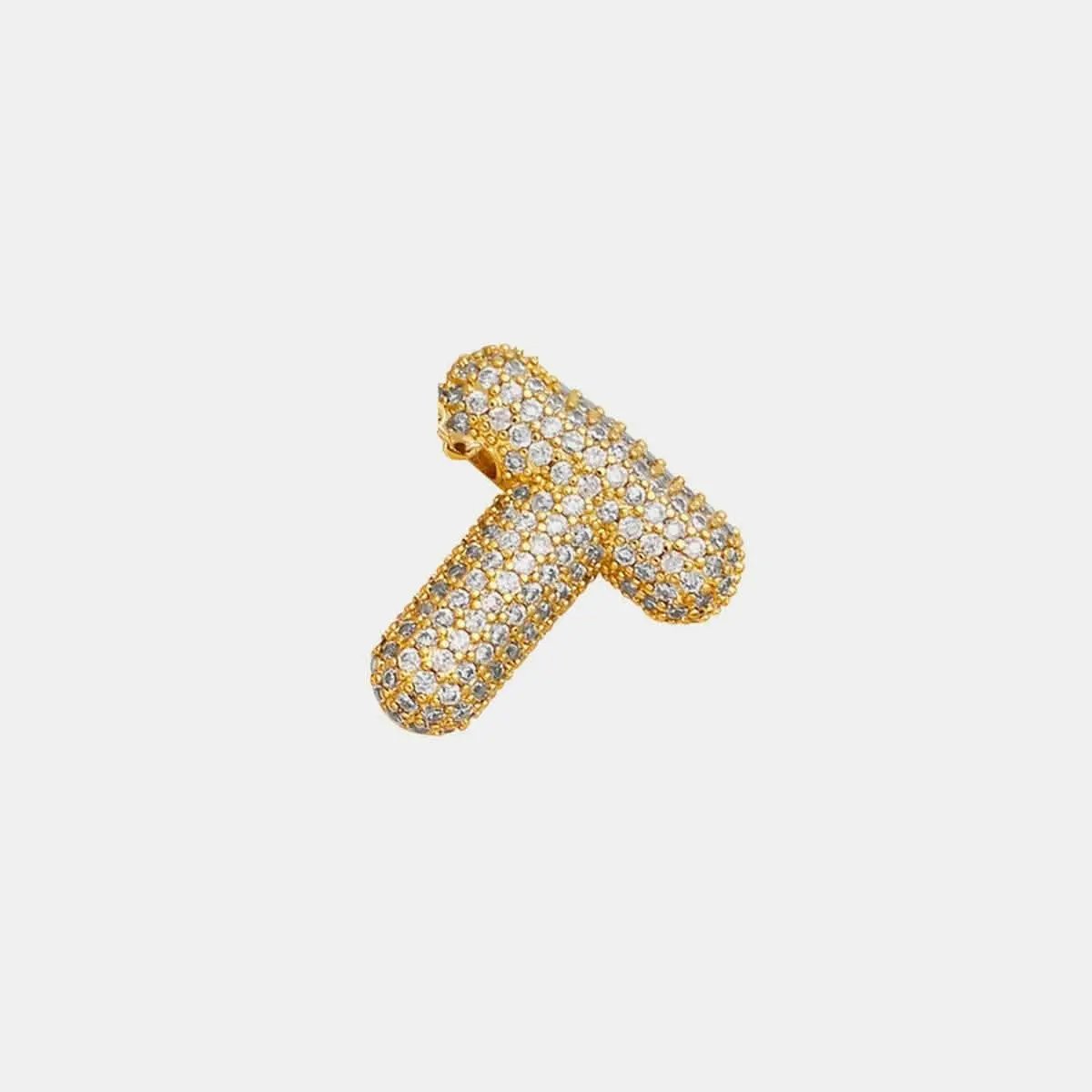 T-Shirts Trendsi Necklaces - Zircon initial charm necklace