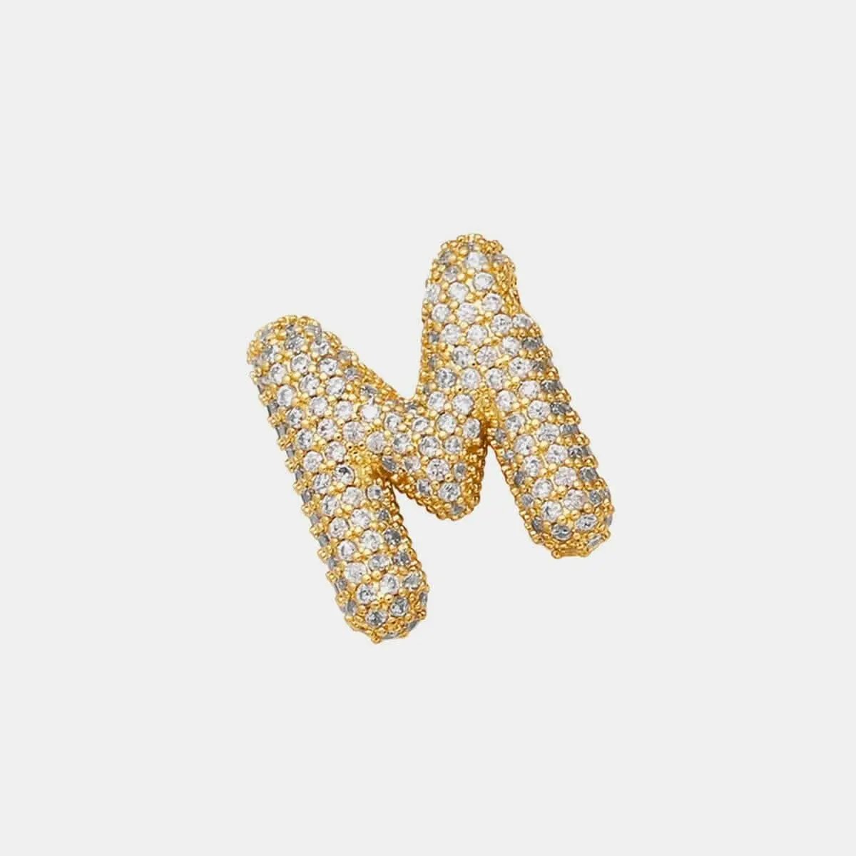 T-Shirts Trendsi Necklaces - Zircon initial charm necklace