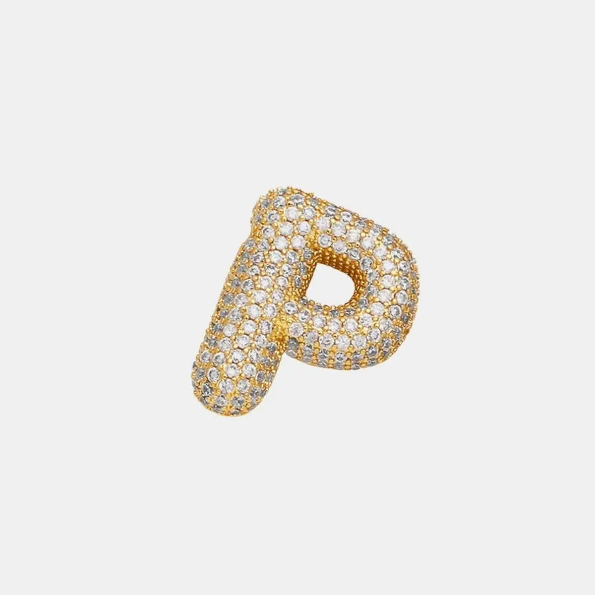 T-Shirts Trendsi Necklaces - Zircon initial charm necklace